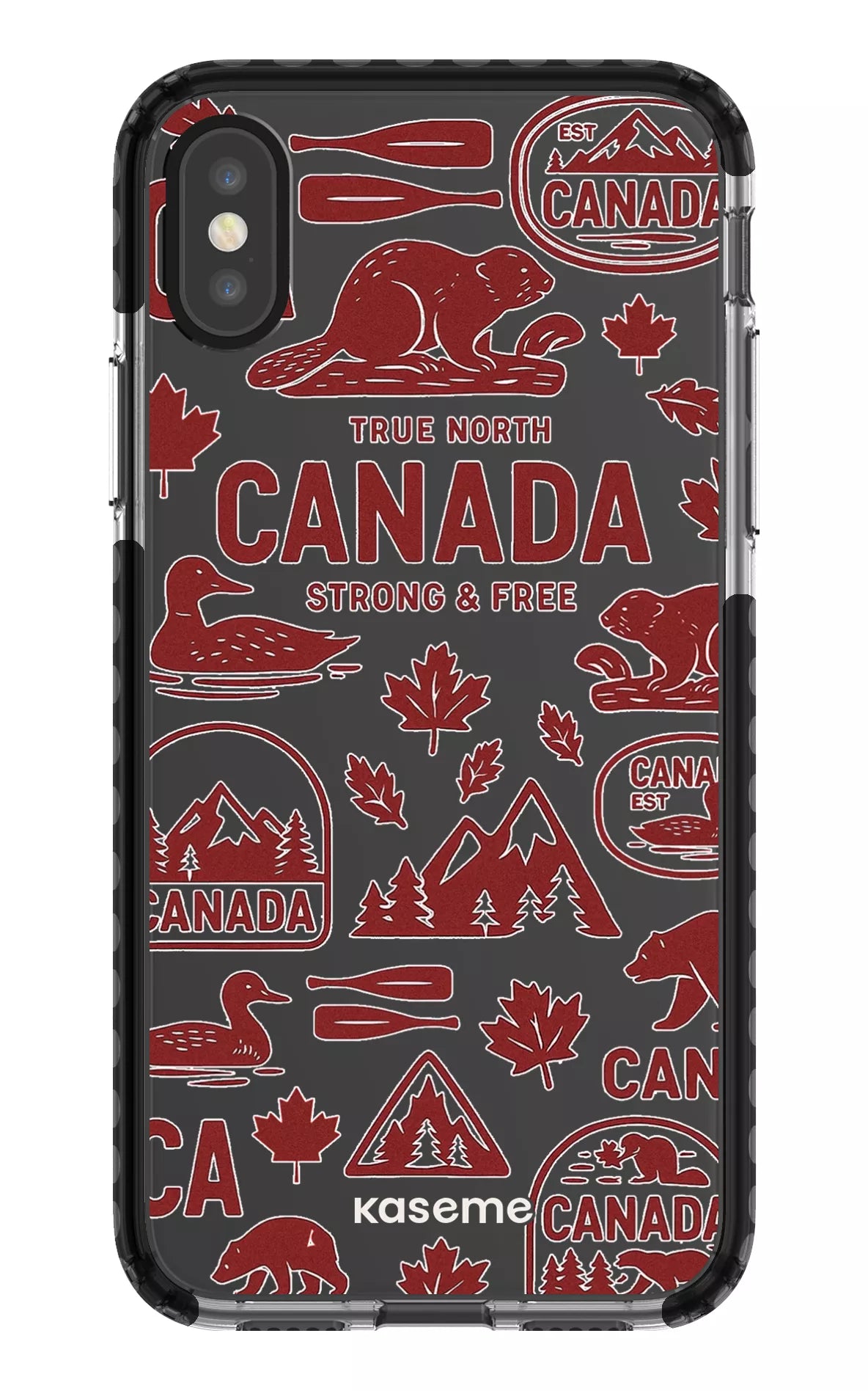 iPhone X/Xs Clear Case - Black Oh Canada Clear Case -