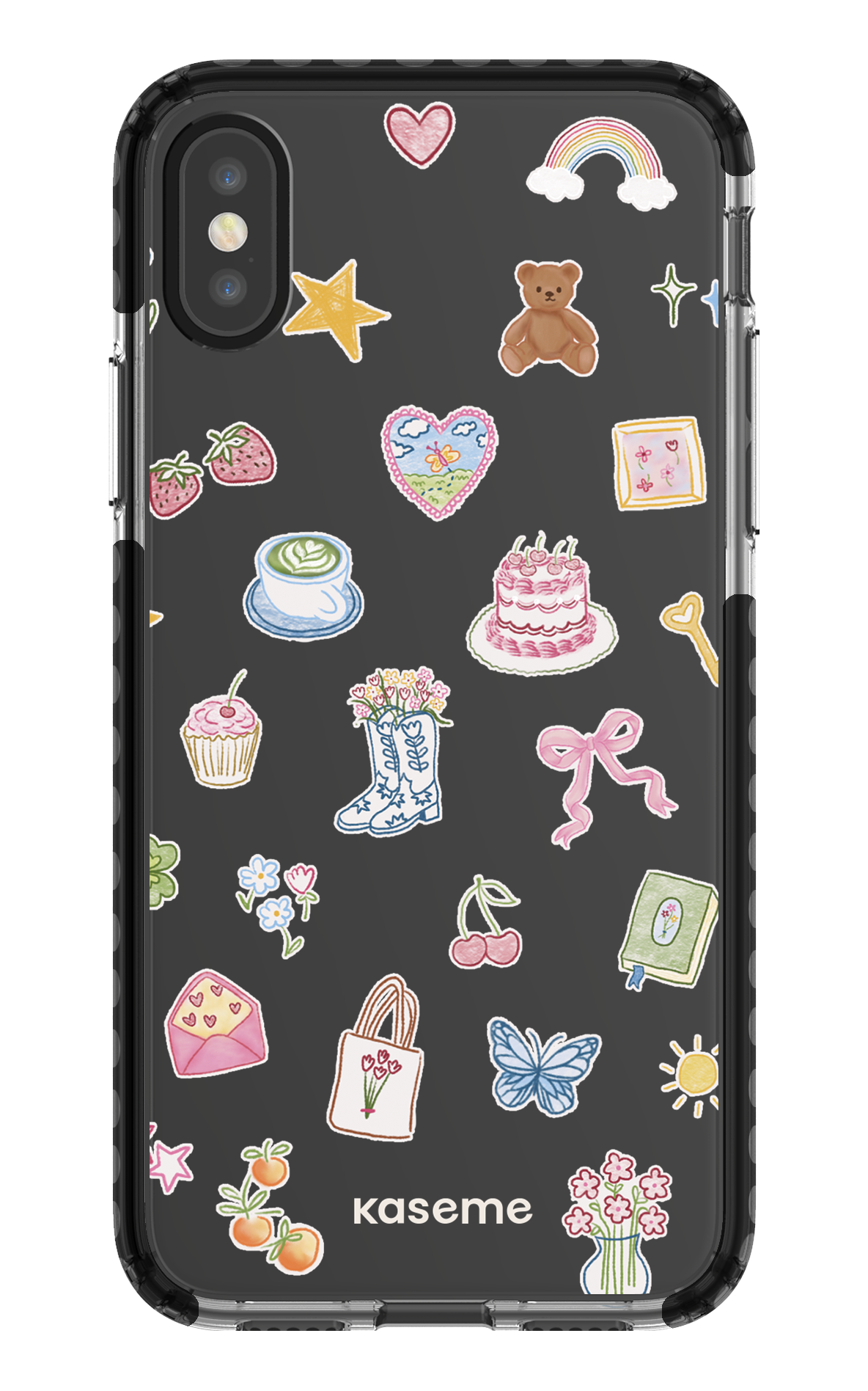 iPhone X/Xs Clear Case - Black Poetry Clear Case -
