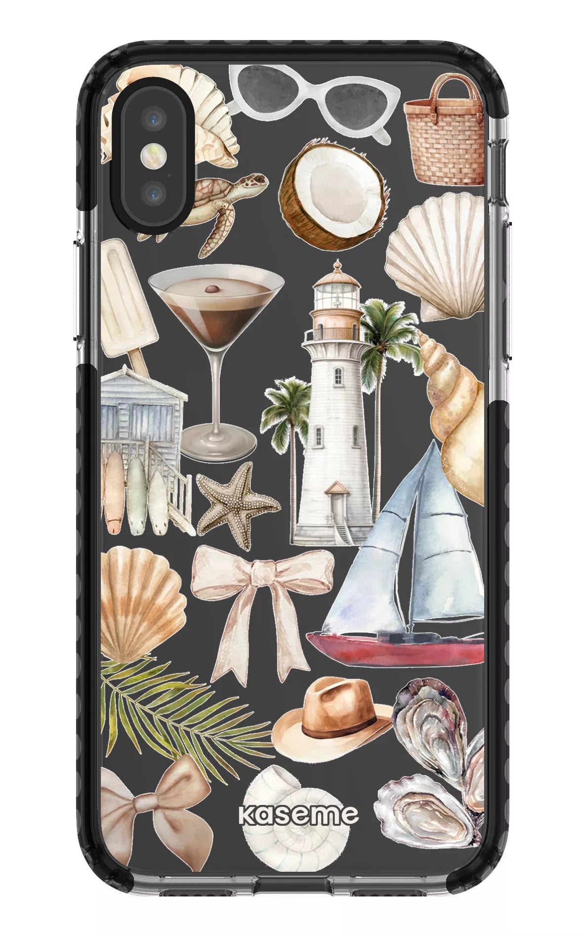 iPhone X/Xs Clear Case - Black Riviera Clear Case -