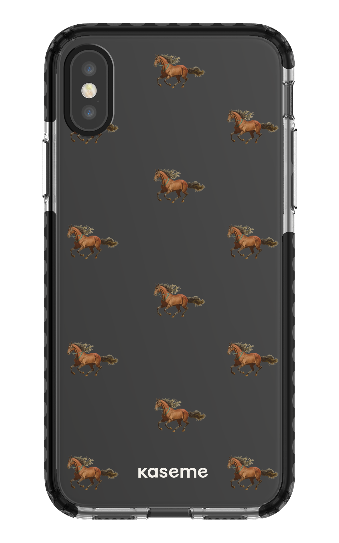 iPhone X/Xs Clear Case - Black Saddle Clear Case -