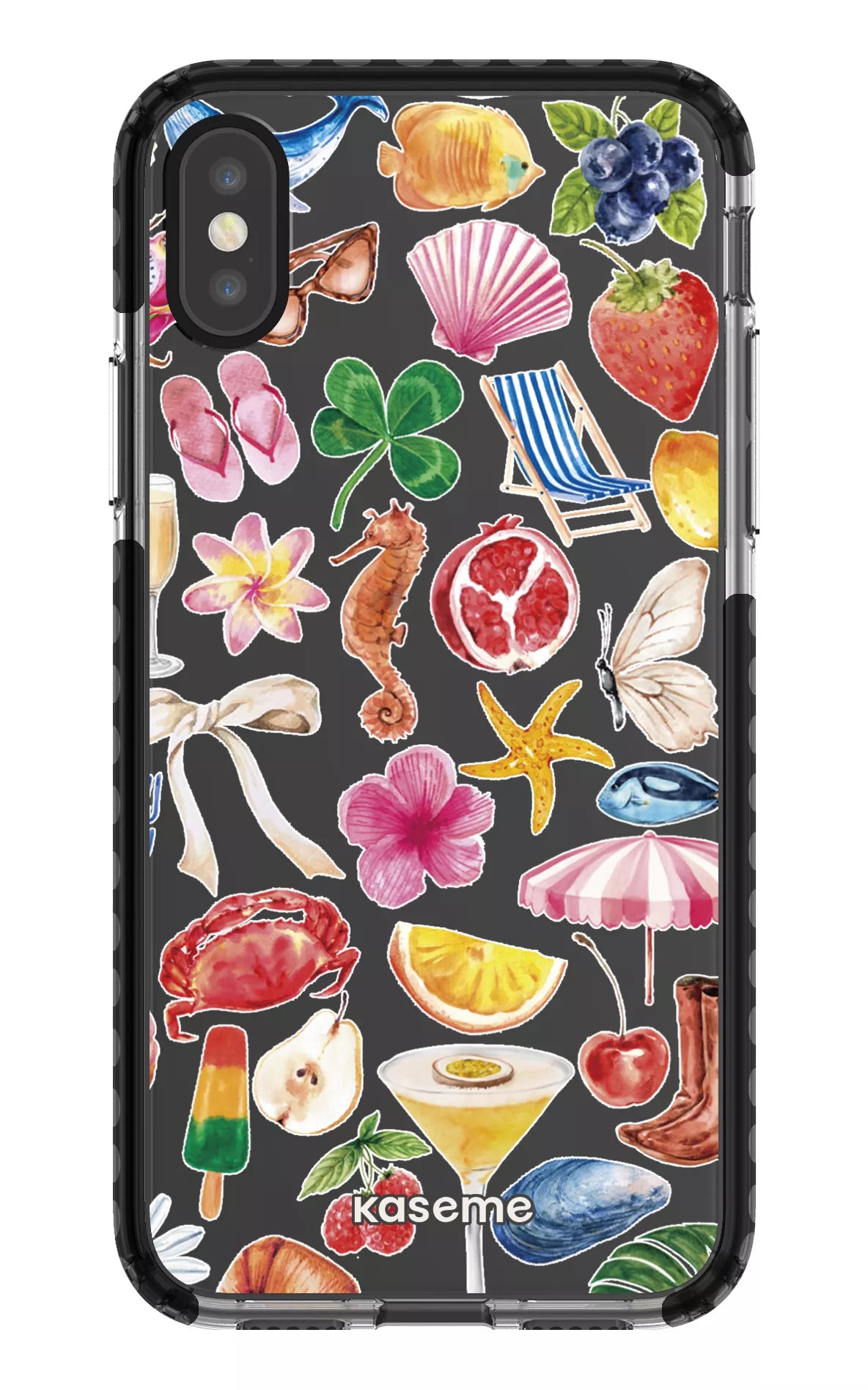 iPhone X/Xs Clear Case - Black St-Tropez Clear Case -