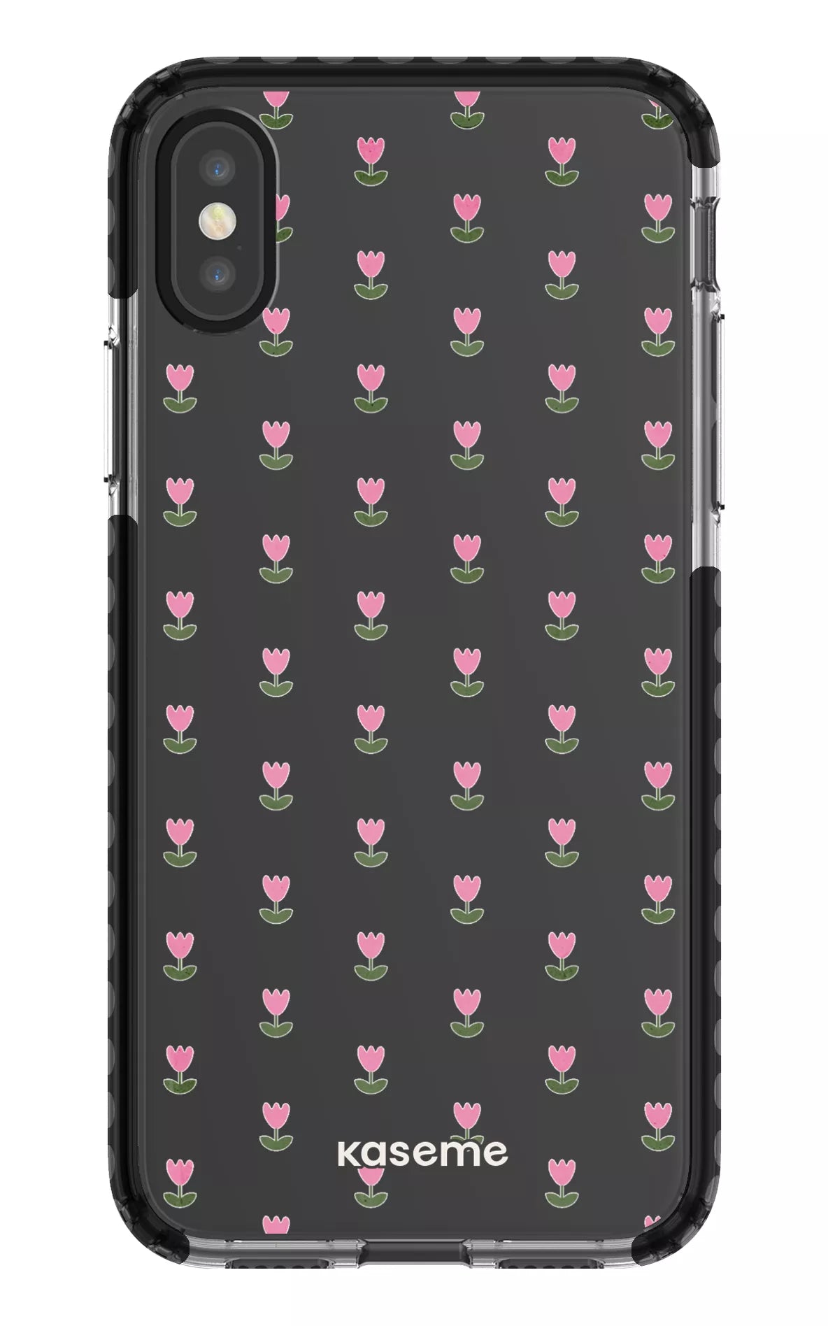 iPhone X/Xs Clear Case - Black Triumph Pink Clear Case -