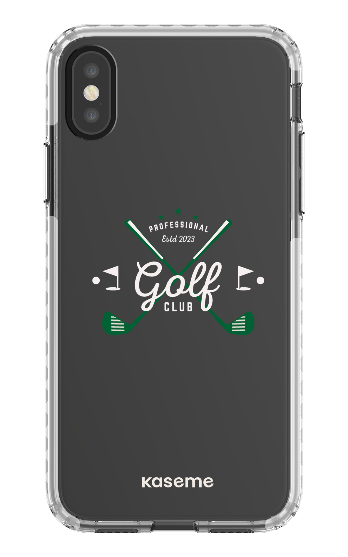 iPhone X/Xs Clear Case - White Bogey clear case -