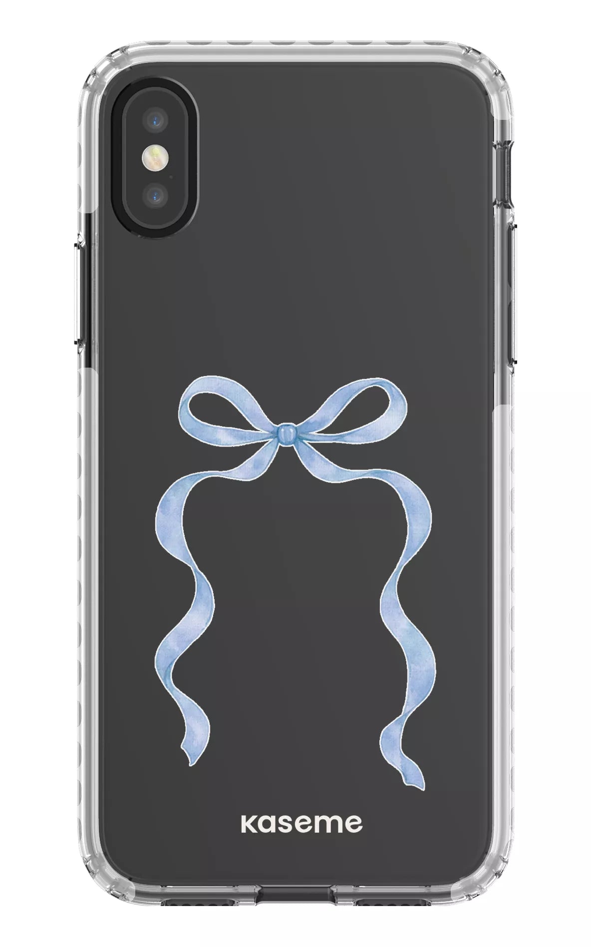 iPhone X/Xs Clear Case - White Celeste Blue Clear Case -
