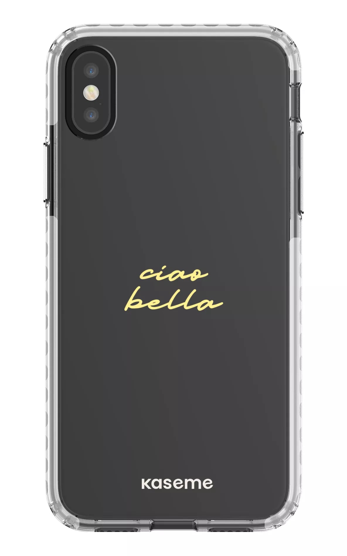 iPhone X/Xs Clear Case - White Ciao Bella Clear Case -
