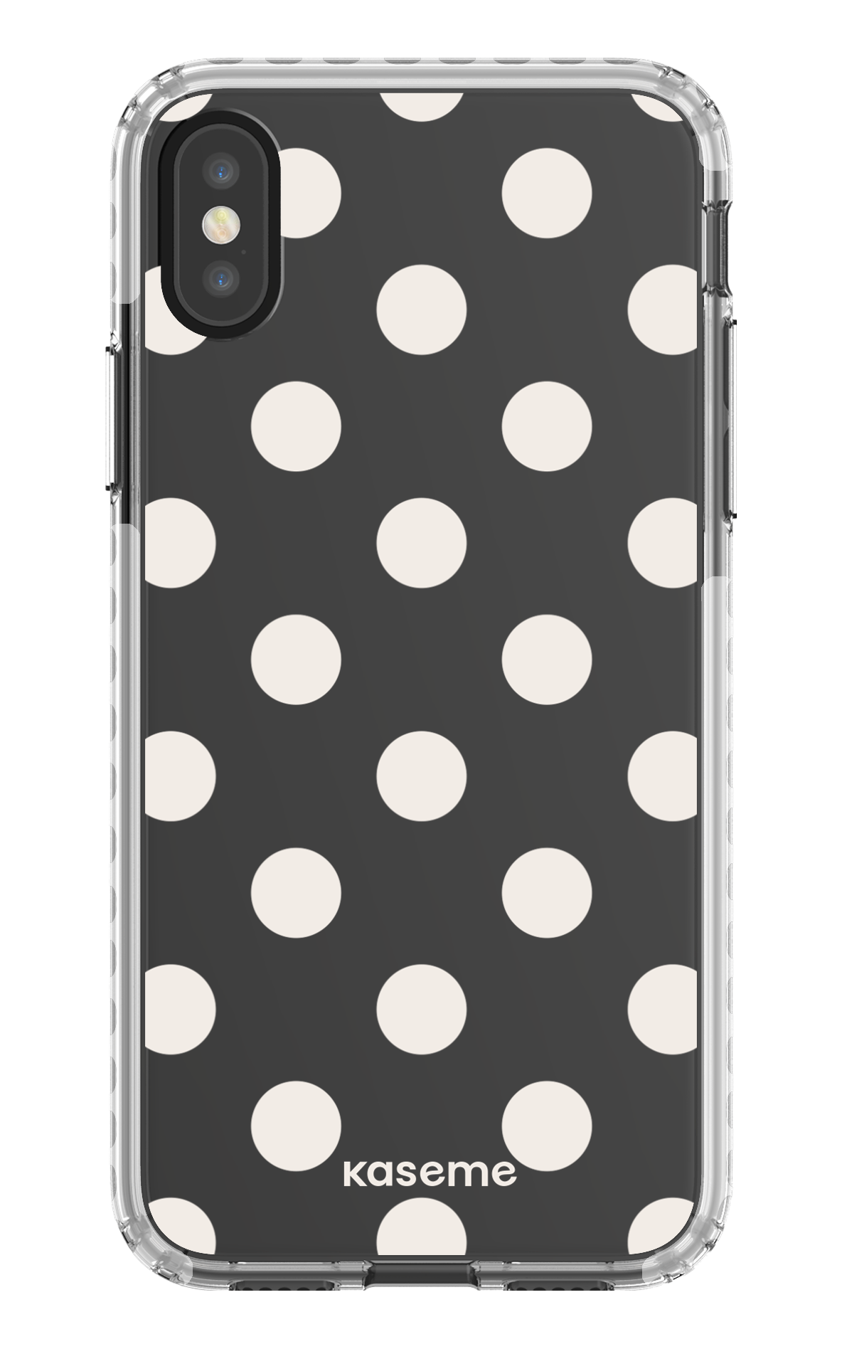 iPhone X/Xs Clear Case - White Couture Clear Case -
