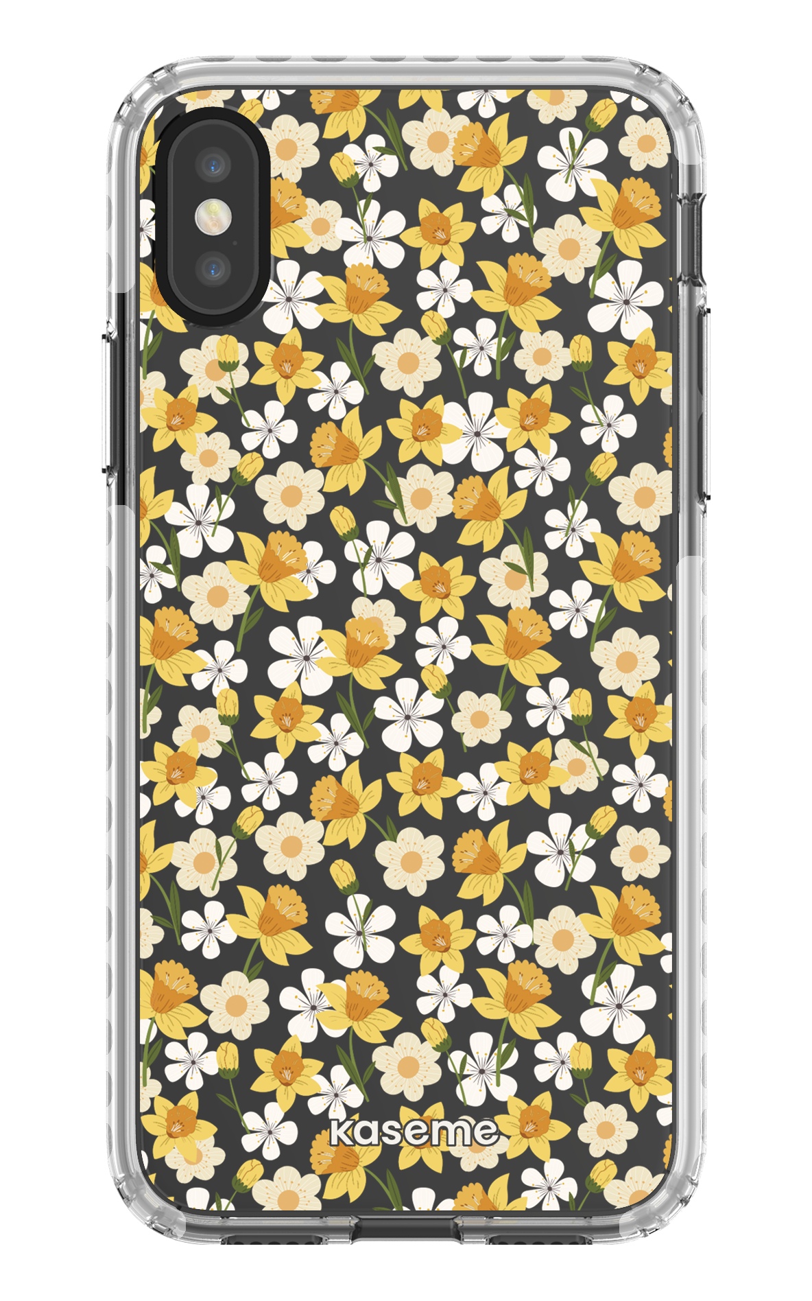 iPhone X/Xs Clear Case - White Daffodil Clear Case -