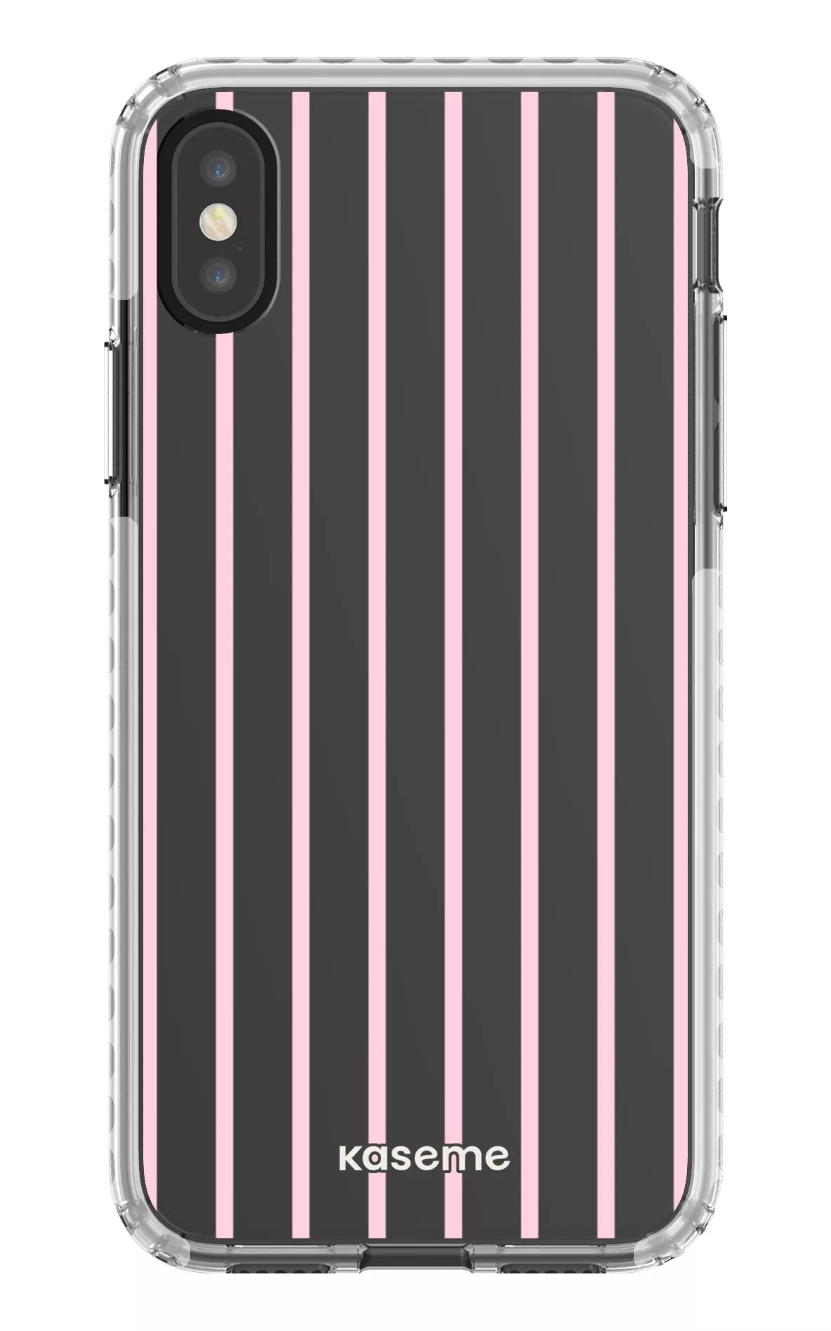 iPhone X/Xs Clear Case - White Dolce Striscia Clear Case -