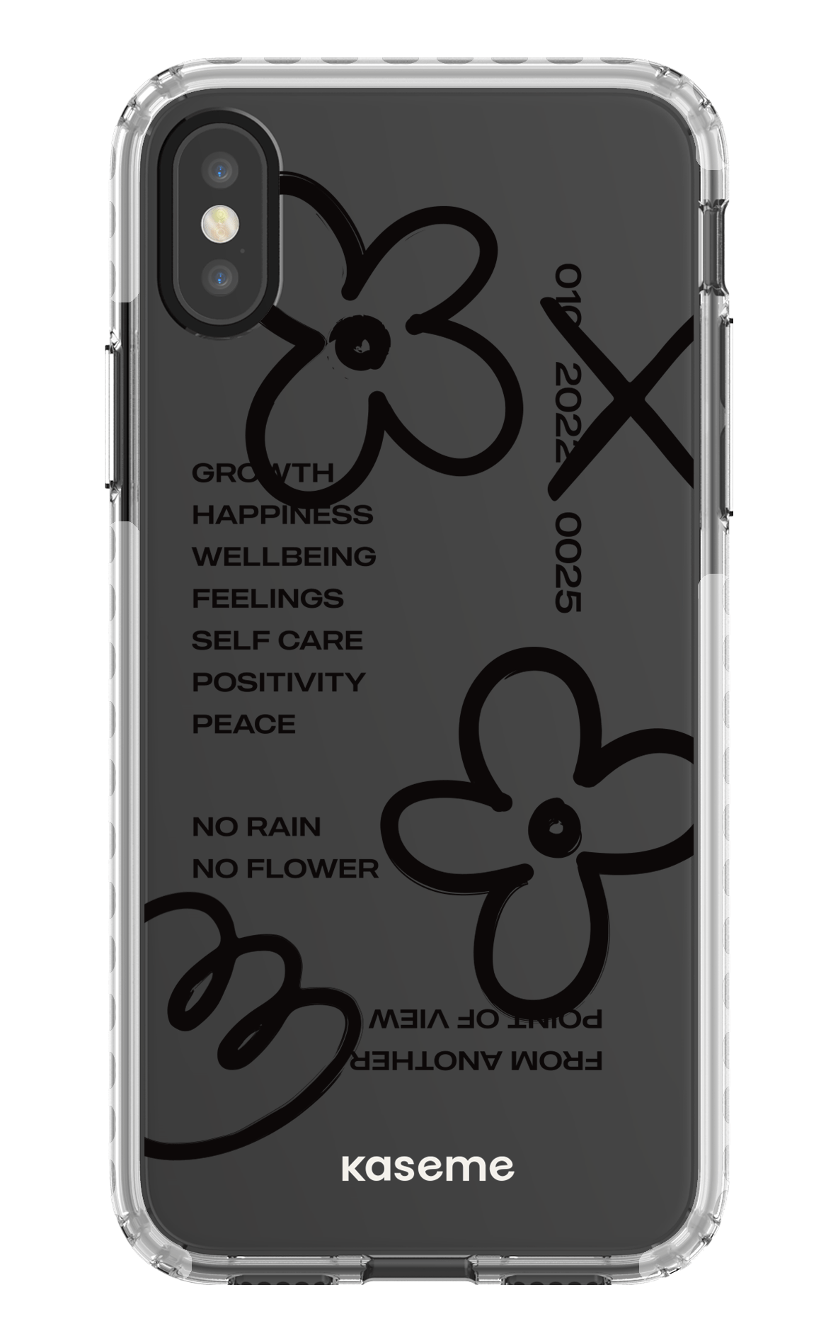 iPhone X/Xs Clear Case - White Feelings black clear case -