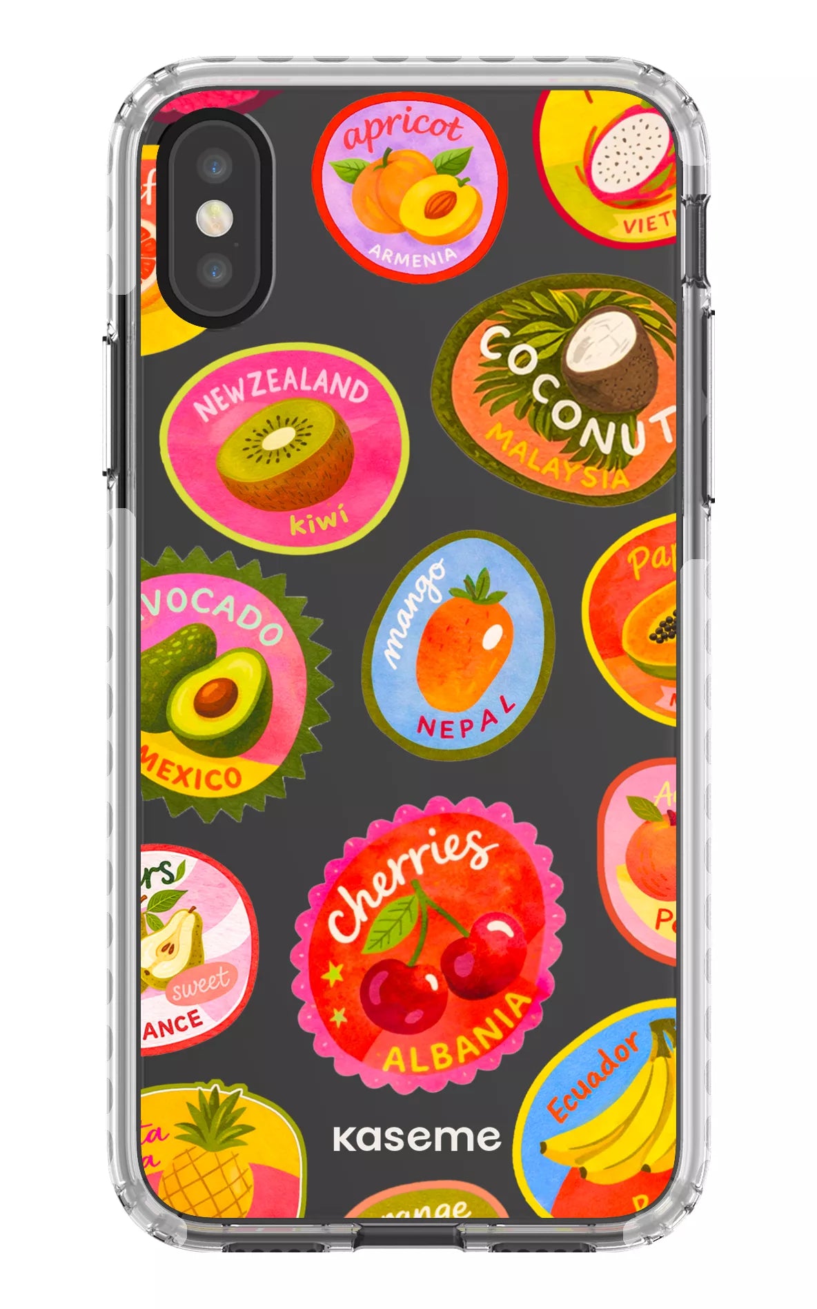 iPhone X/Xs Clear Case - White Frutti Clear Case -