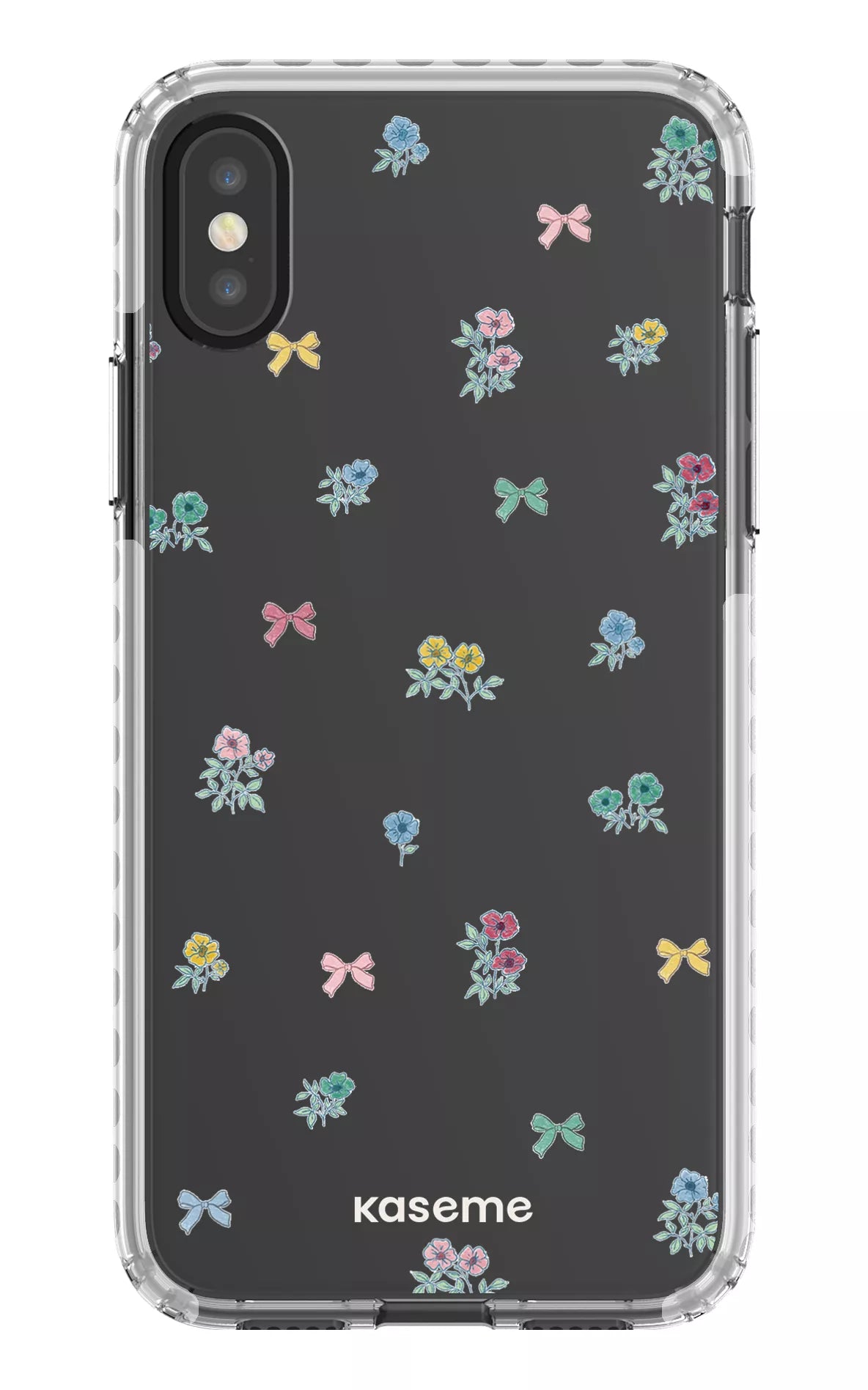 iPhone X/Xs Clear Case - White Graceful Clear Case -