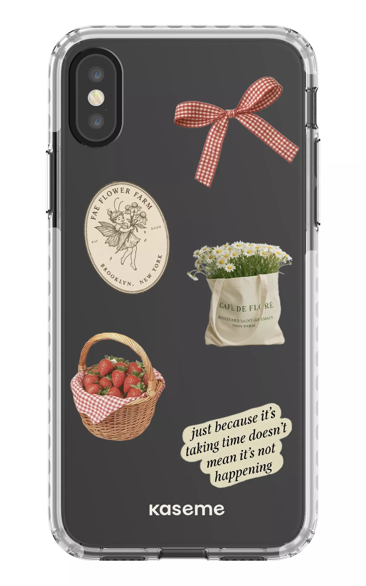 iPhone X/Xs Clear Case - White June Clear Case -