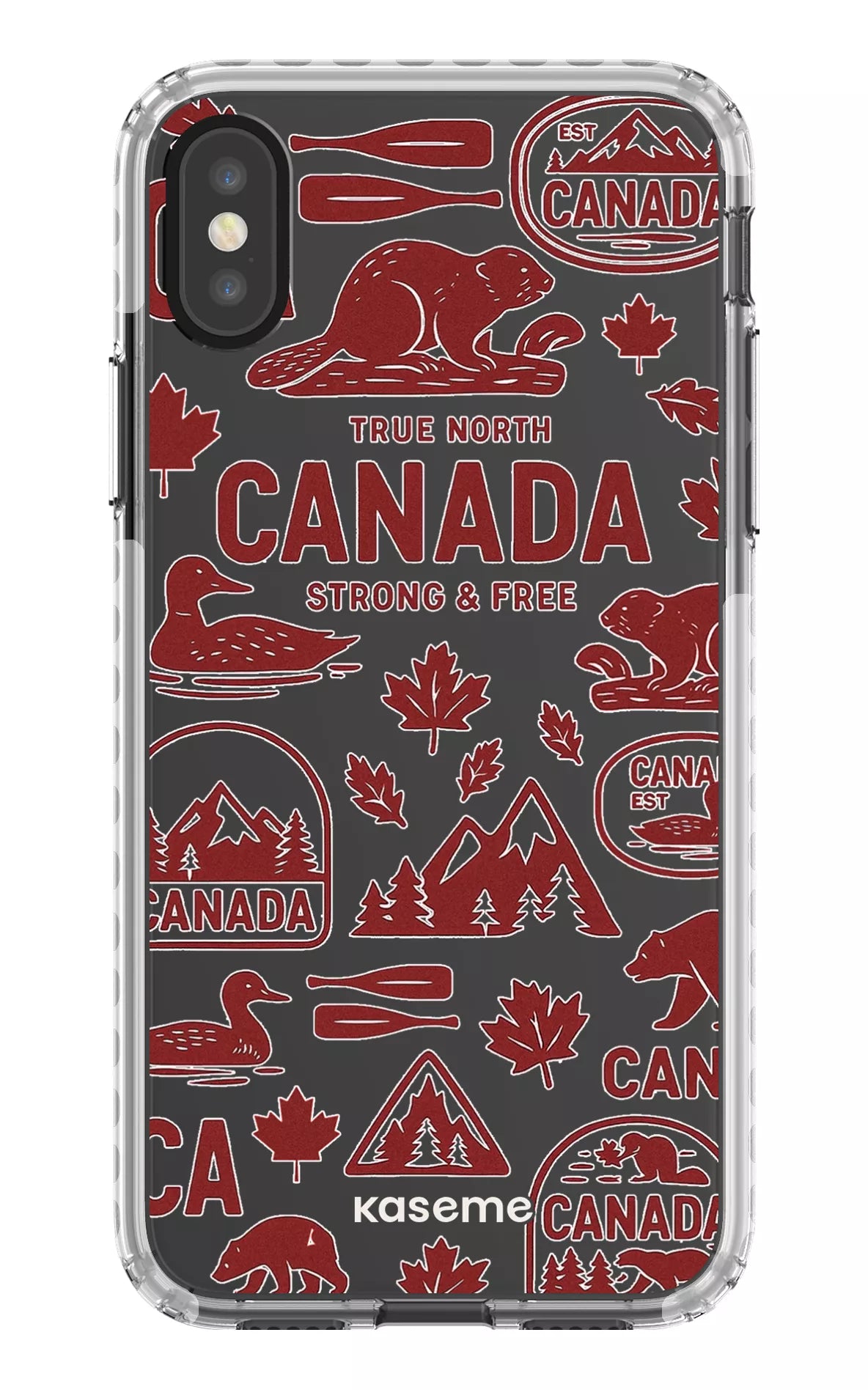 iPhone X/Xs Clear Case - White Oh Canada Clear Case -