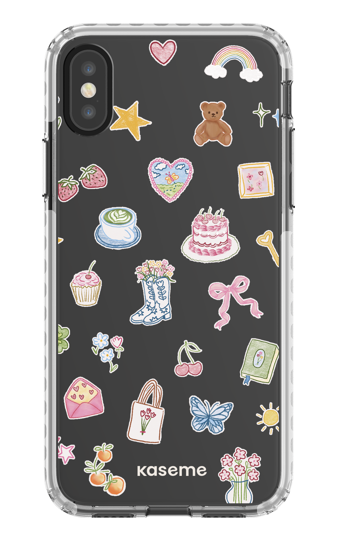 iPhone X/Xs Clear Case - White Poetry Clear Case -