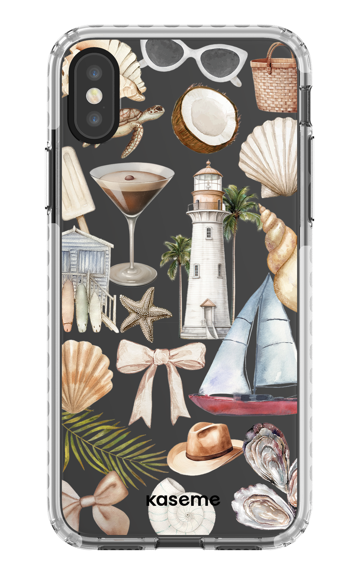iPhone X/Xs Clear Case - White Riviera Clear Case -
