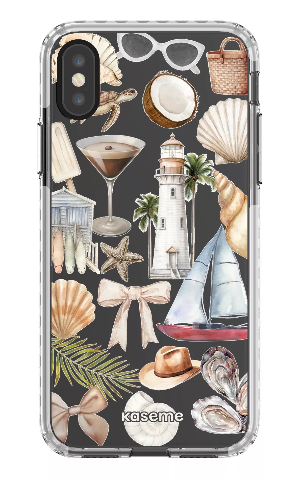 iPhone X/Xs Clear Case - White Riviera Clear Case -