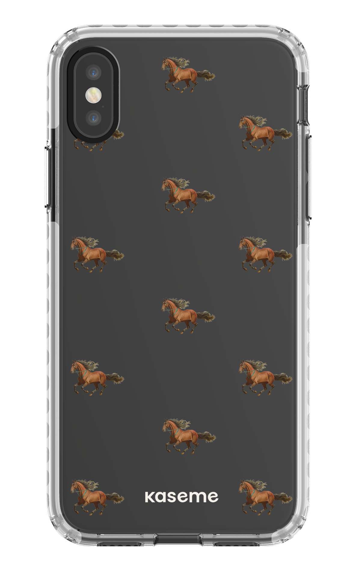 iPhone X/Xs Clear Case - White Saddle Clear Case -