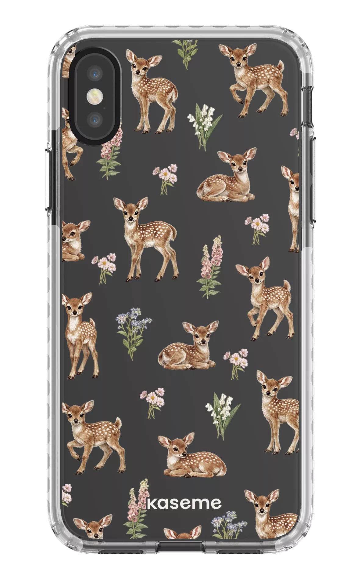 iPhone X/Xs Clear Case - White Sweet Bambi Clear Case -