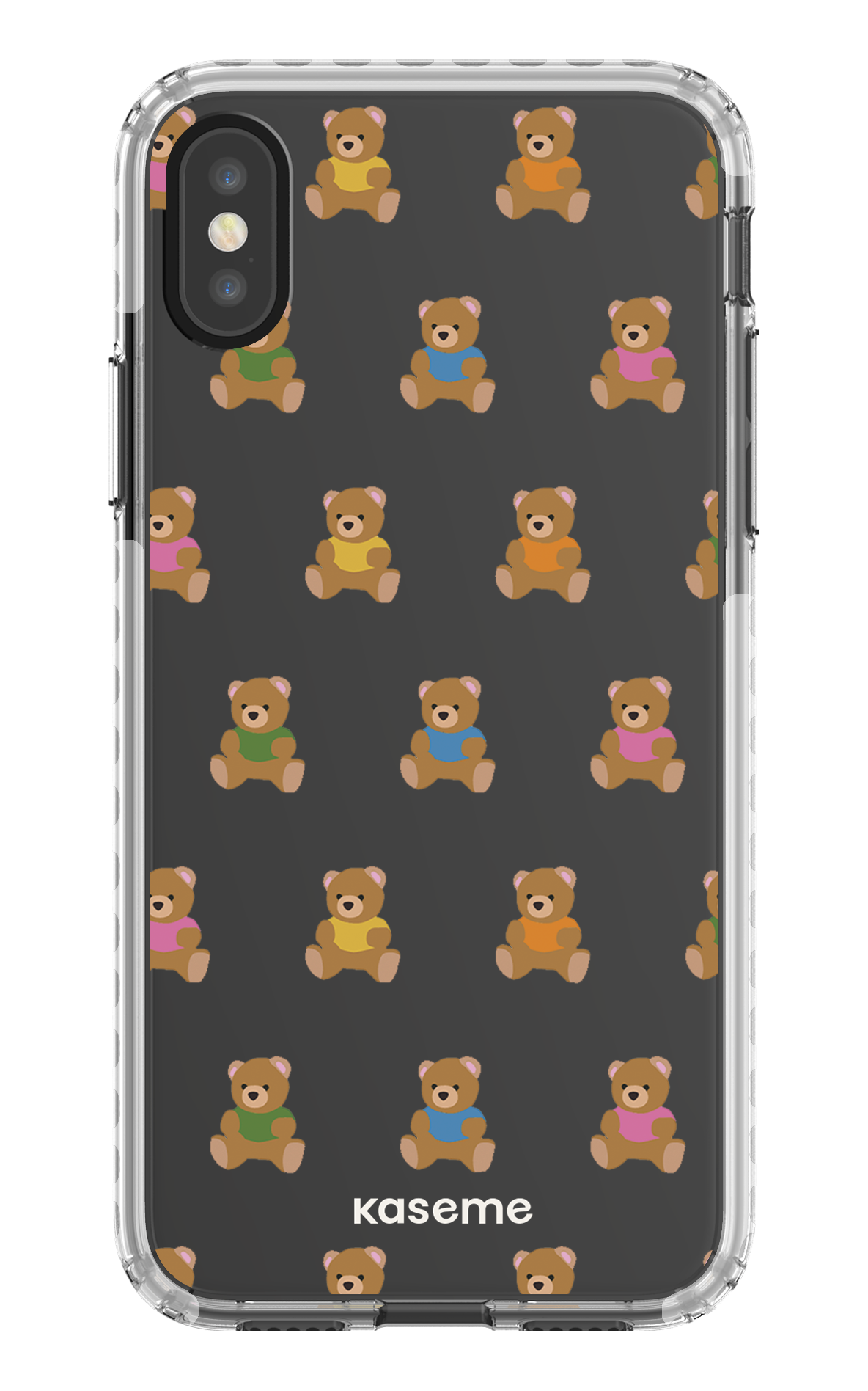 iPhone X/Xs Clear Case - White Teddy Clear Case -