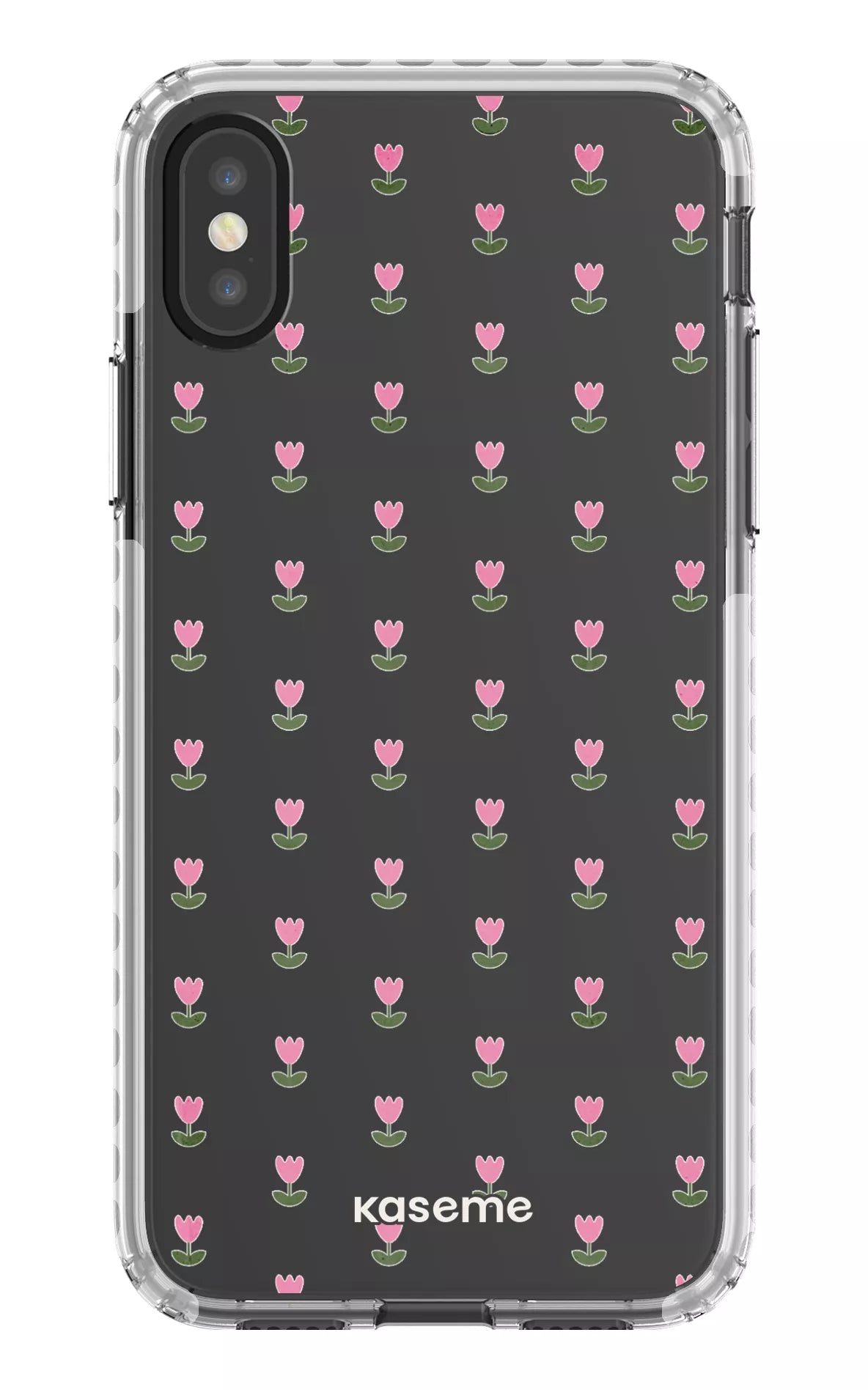 iPhone X/Xs Clear Case - White Triumph Pink Clear Case -