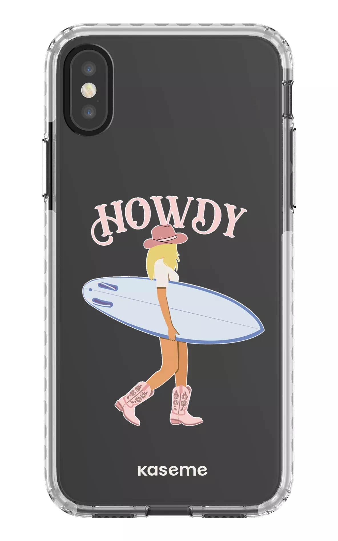 iPhone X/Xs Clear Case - White Westsea Pink Clear Case -