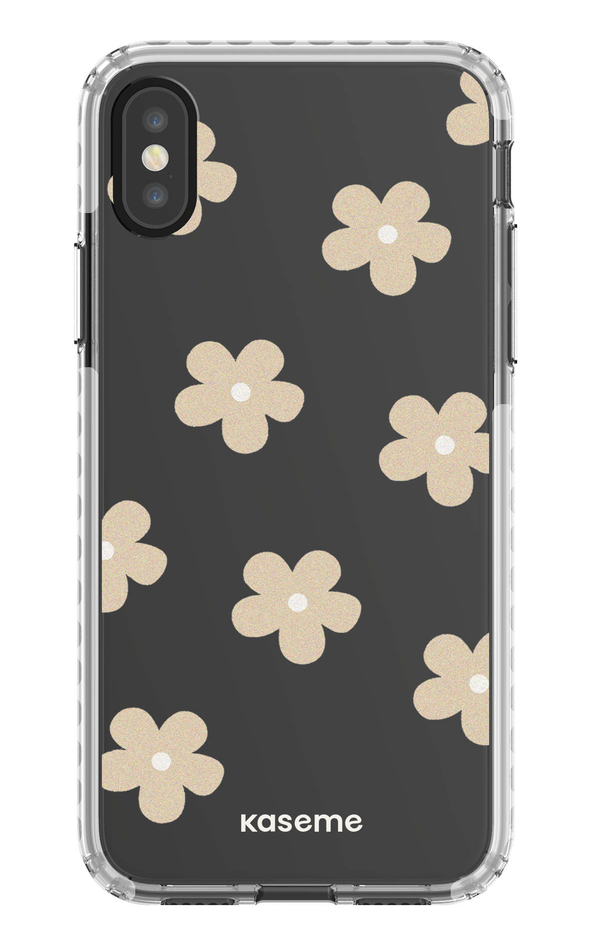 iPhone X/Xs Clear Case - White Woodstock Beige Clear Case -