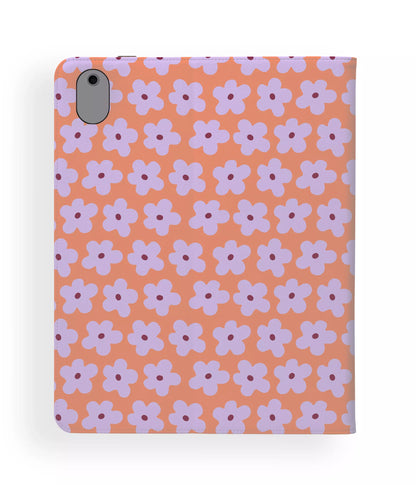 iPad Folio Gen 7-8-9 (Folio) Viva la Fiori Orange iPad Case -