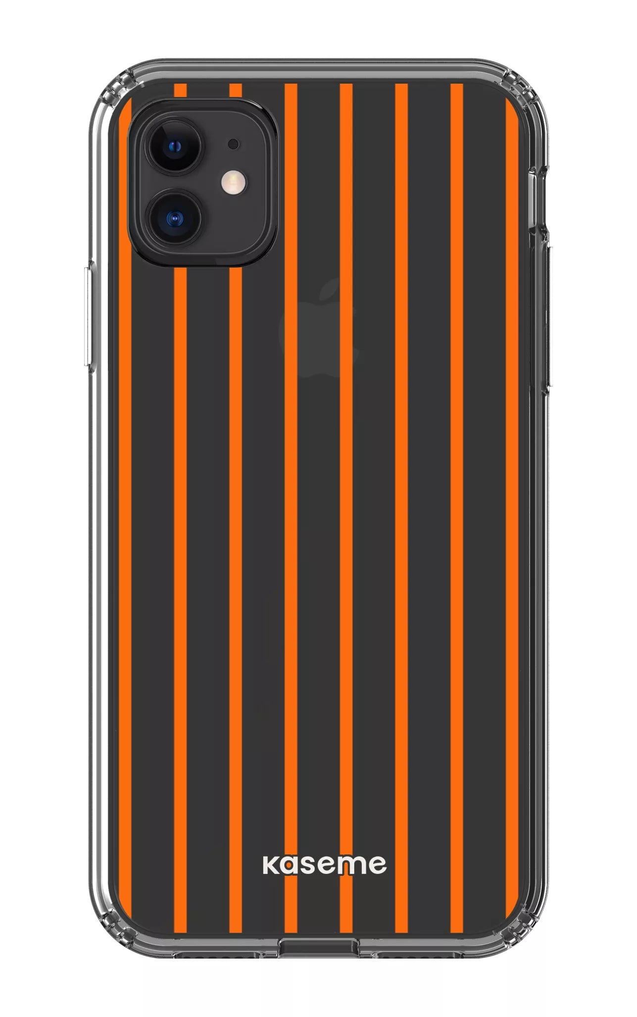 iPhone 11 Clear Case Dolce Striscia Orange Clear Case -