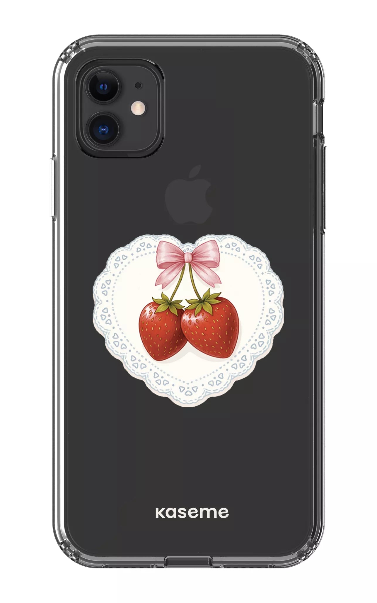 iPhone 11 Clear Case Fresa Lace Clear Case -