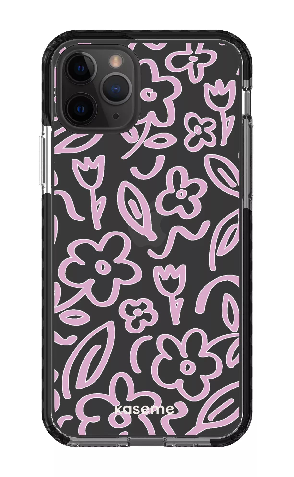iPhone 11 Pro Clear Case - Black Brooklyn pink Clear Case -