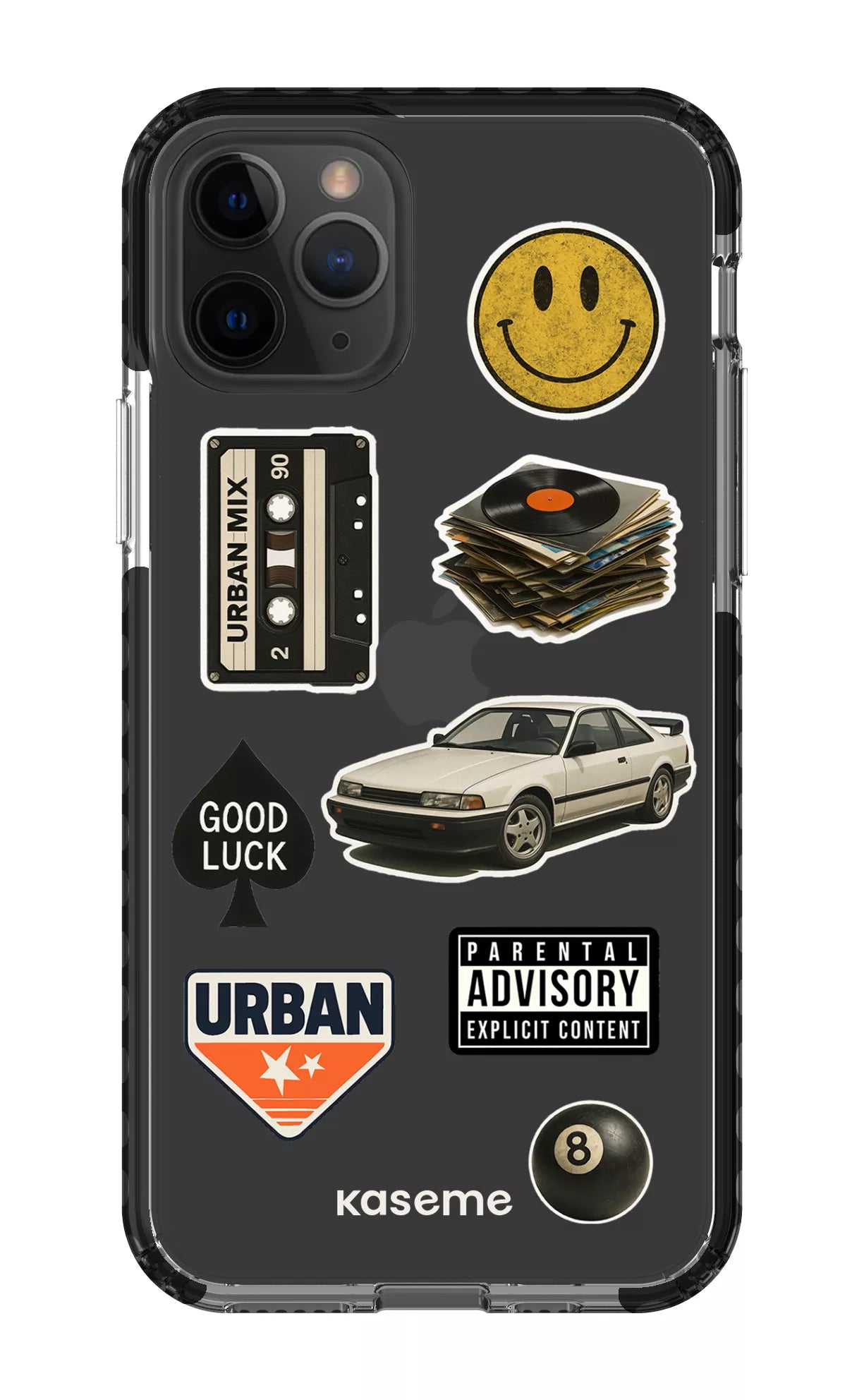iPhone 11 Pro Clear Case - Black Downtown Clear Case -