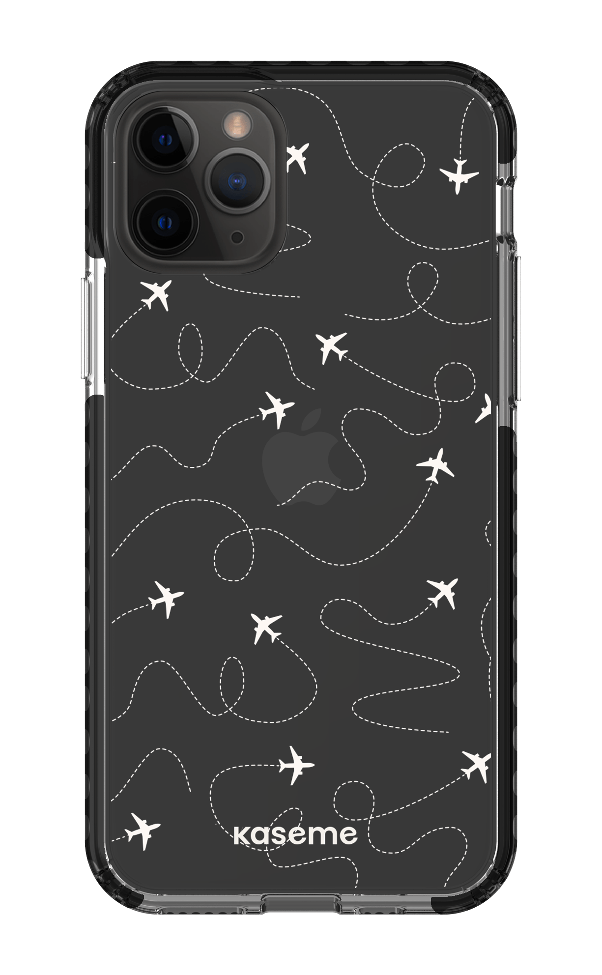 iPhone 11 Pro Clear Case - Black Globetrotter Clear Case -