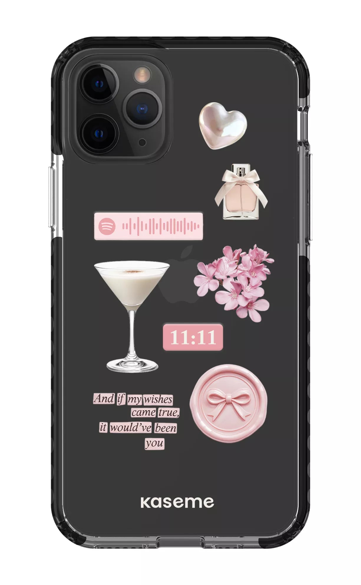 iPhone 11 Pro Clear Case - Black Love Letters Clear Case -