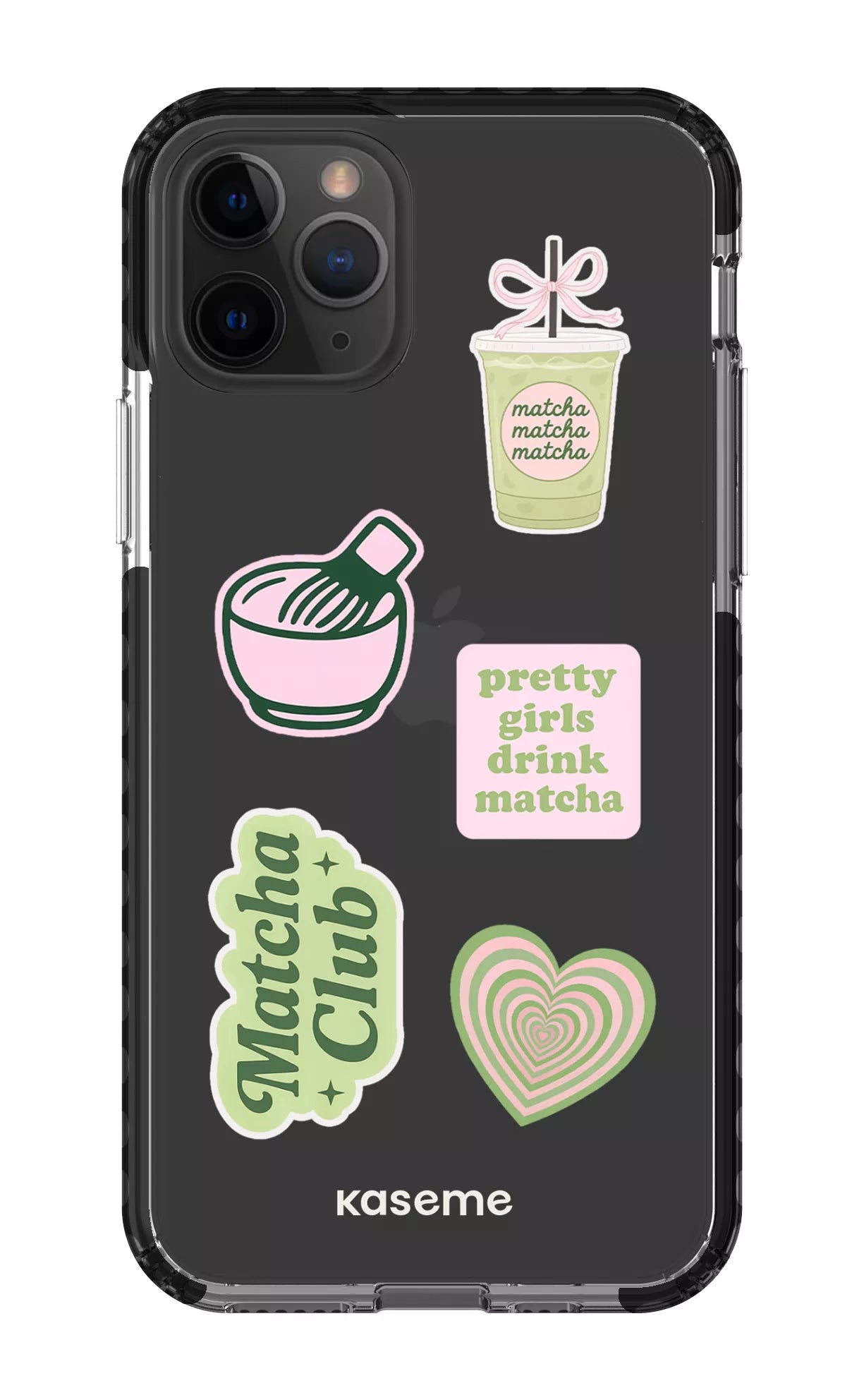 iPhone 11 Pro Clear Case - Black Matcha Clear Case -