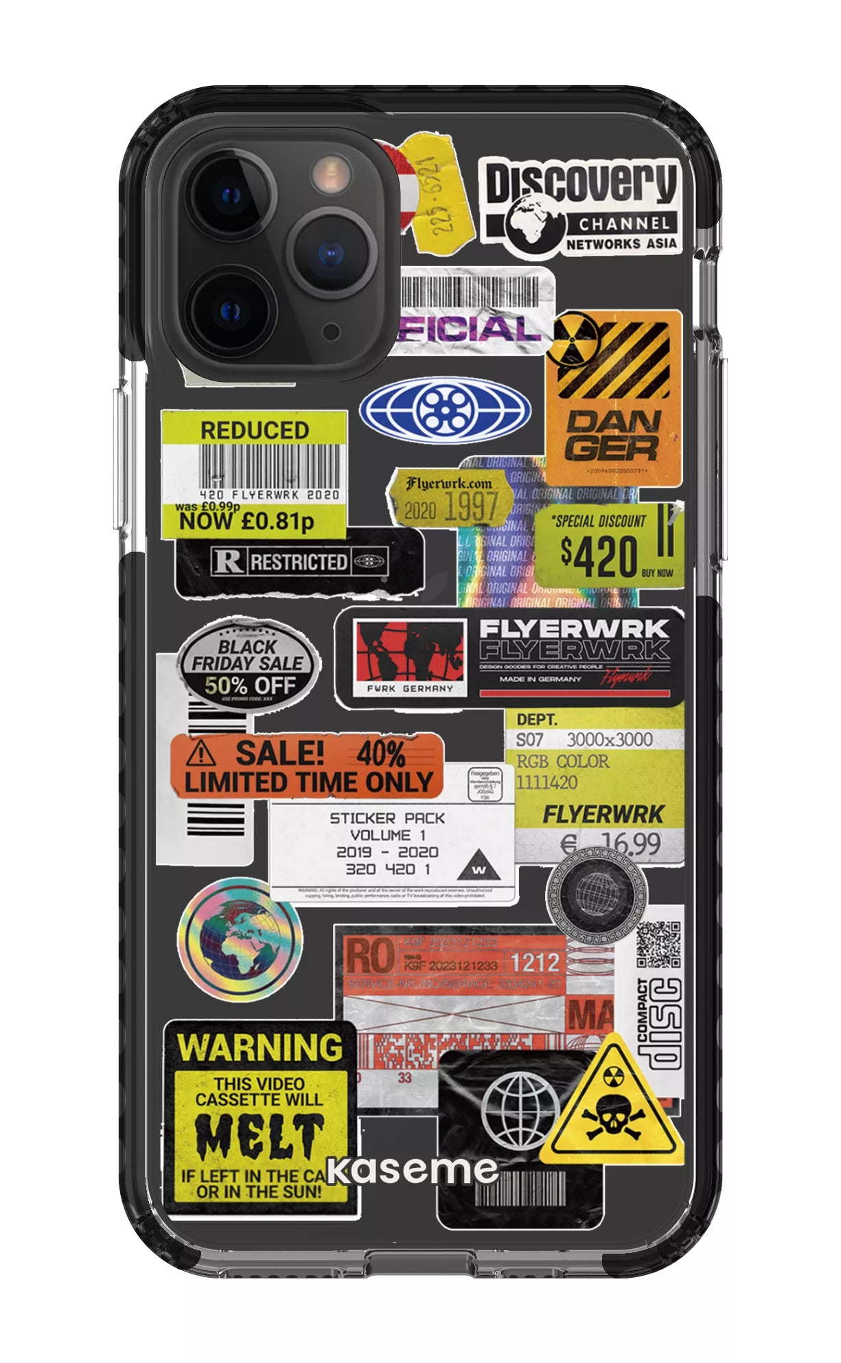 iPhone 11 Pro Clear Case - Black Melt Clear Case -