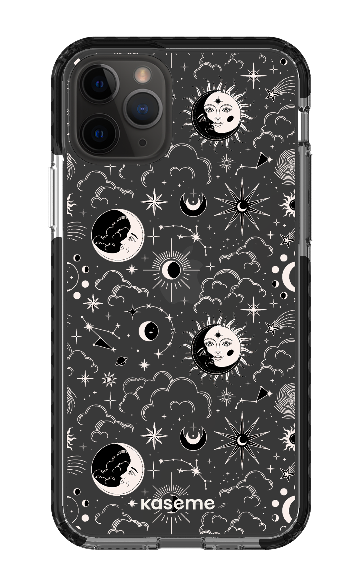 iPhone 11 Pro Clear Case - Black Milky Way White Clear Case -