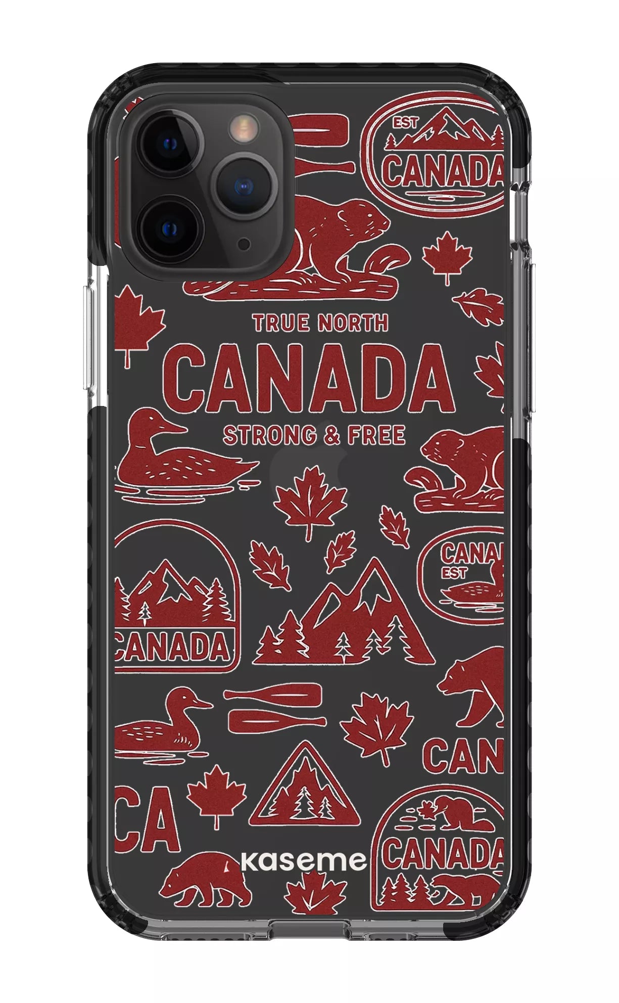iPhone 11 Pro Clear Case - Black Oh Canada Clear Case -