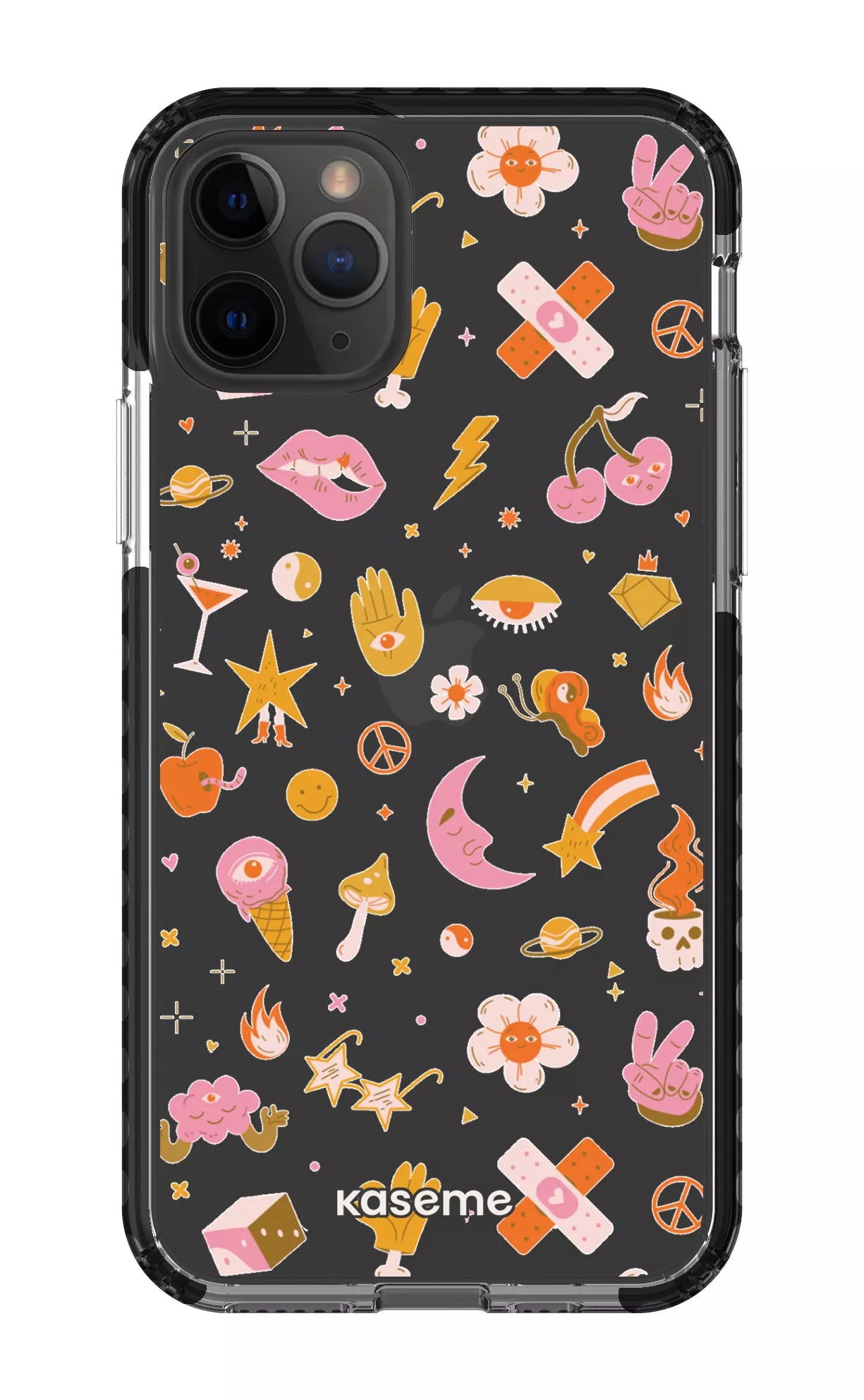 iPhone 11 Pro Clear Case - Black Psycho Clear Case -