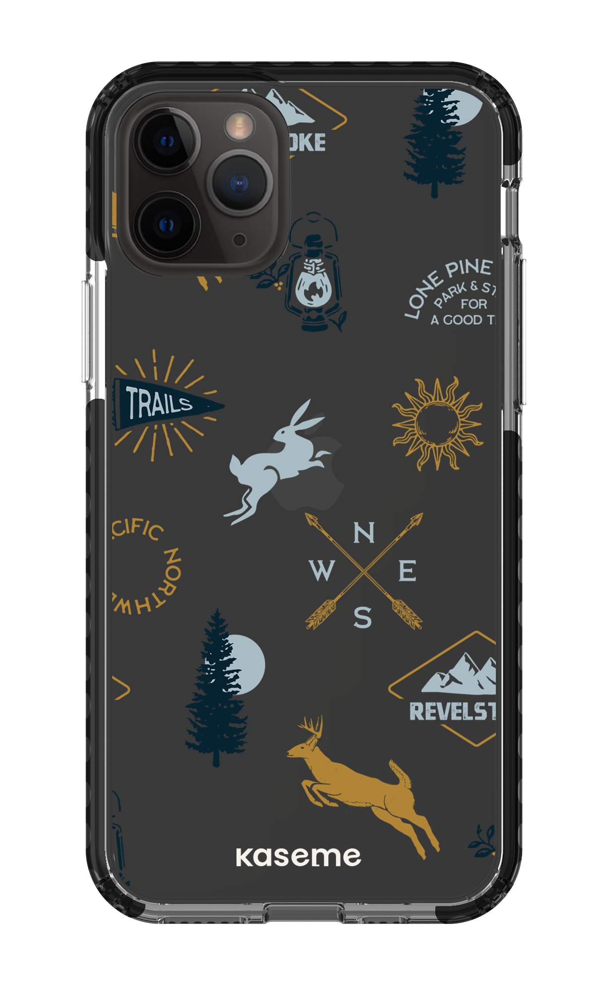 iPhone 11 Pro Clear Case - Black Revelstoke white clear case -