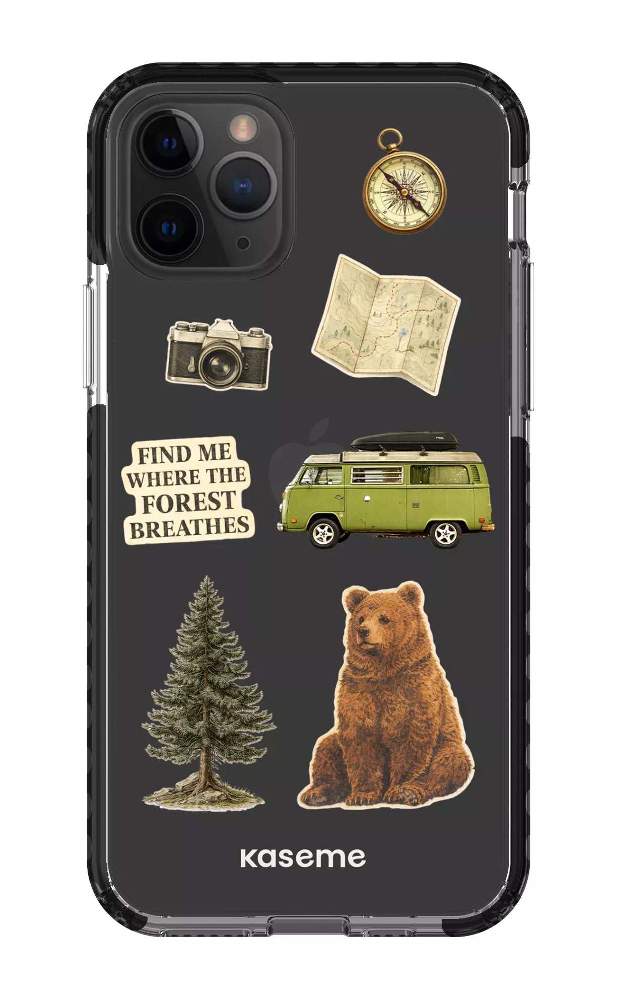 iPhone 11 Pro Clear Case - Black Roamer Clear Case -