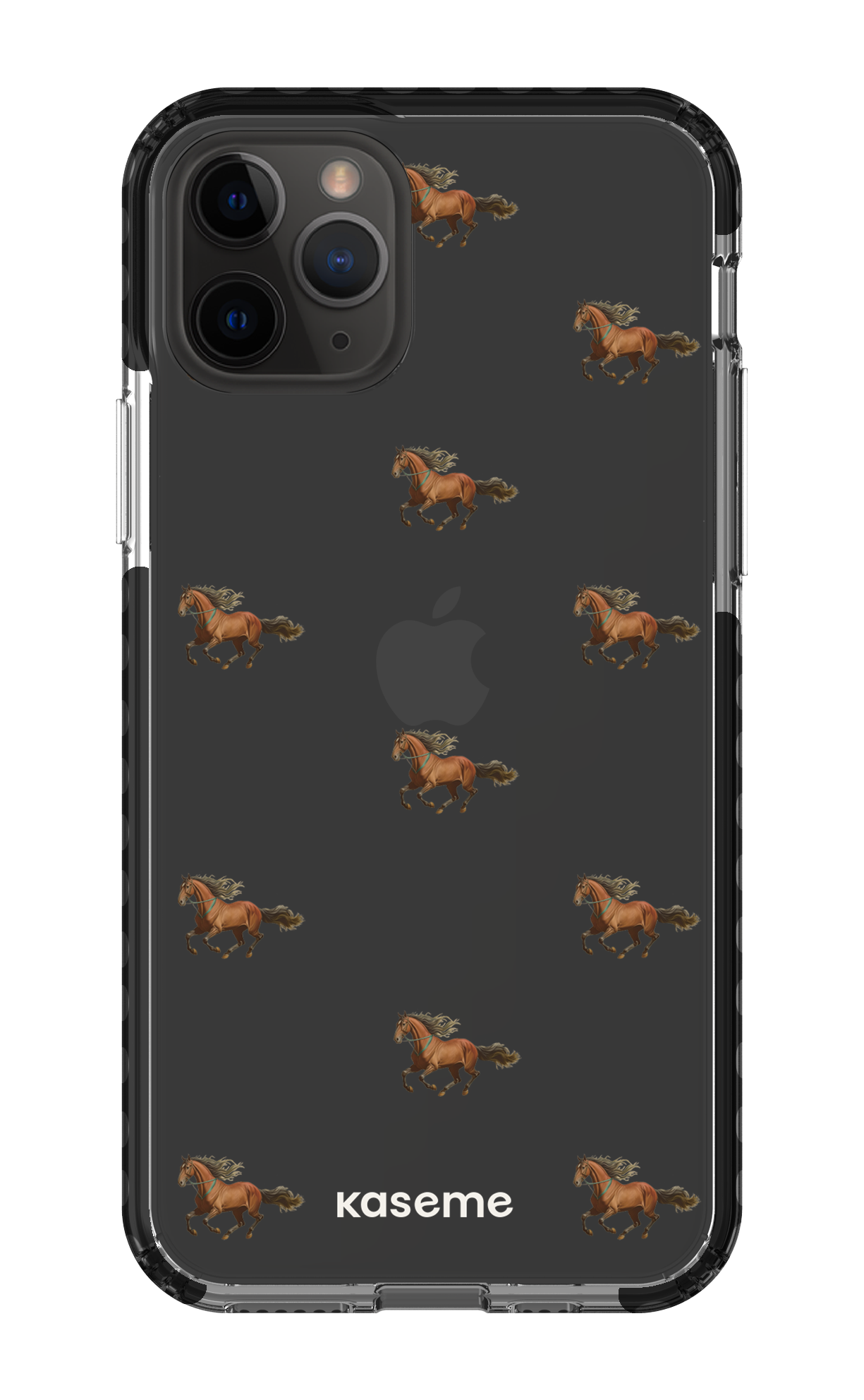 iPhone 11 Pro Clear Case - Black Saddle Clear Case -