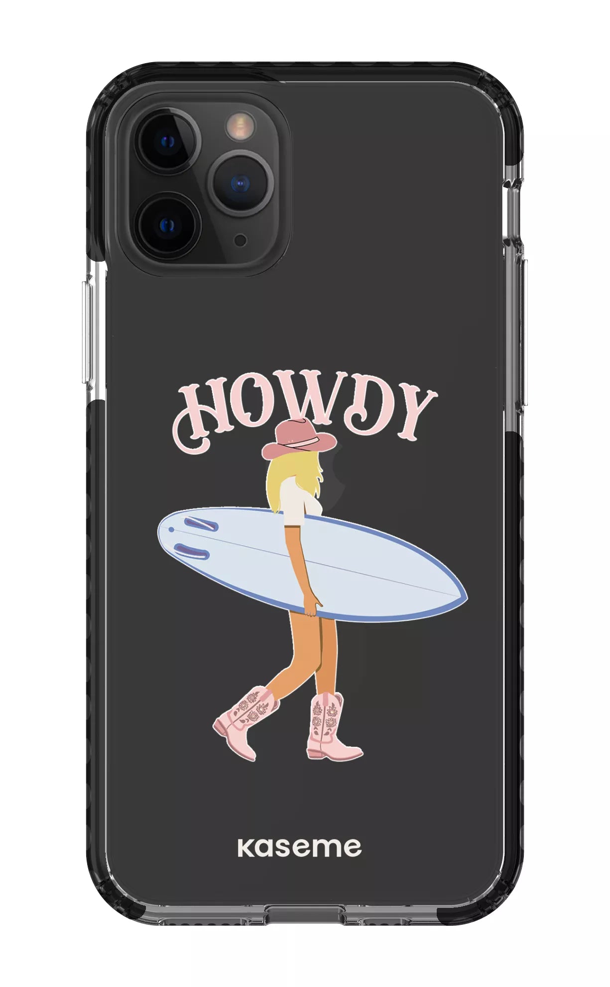 iPhone 11 Pro Clear Case - Black Westsea Pink Clear Case -