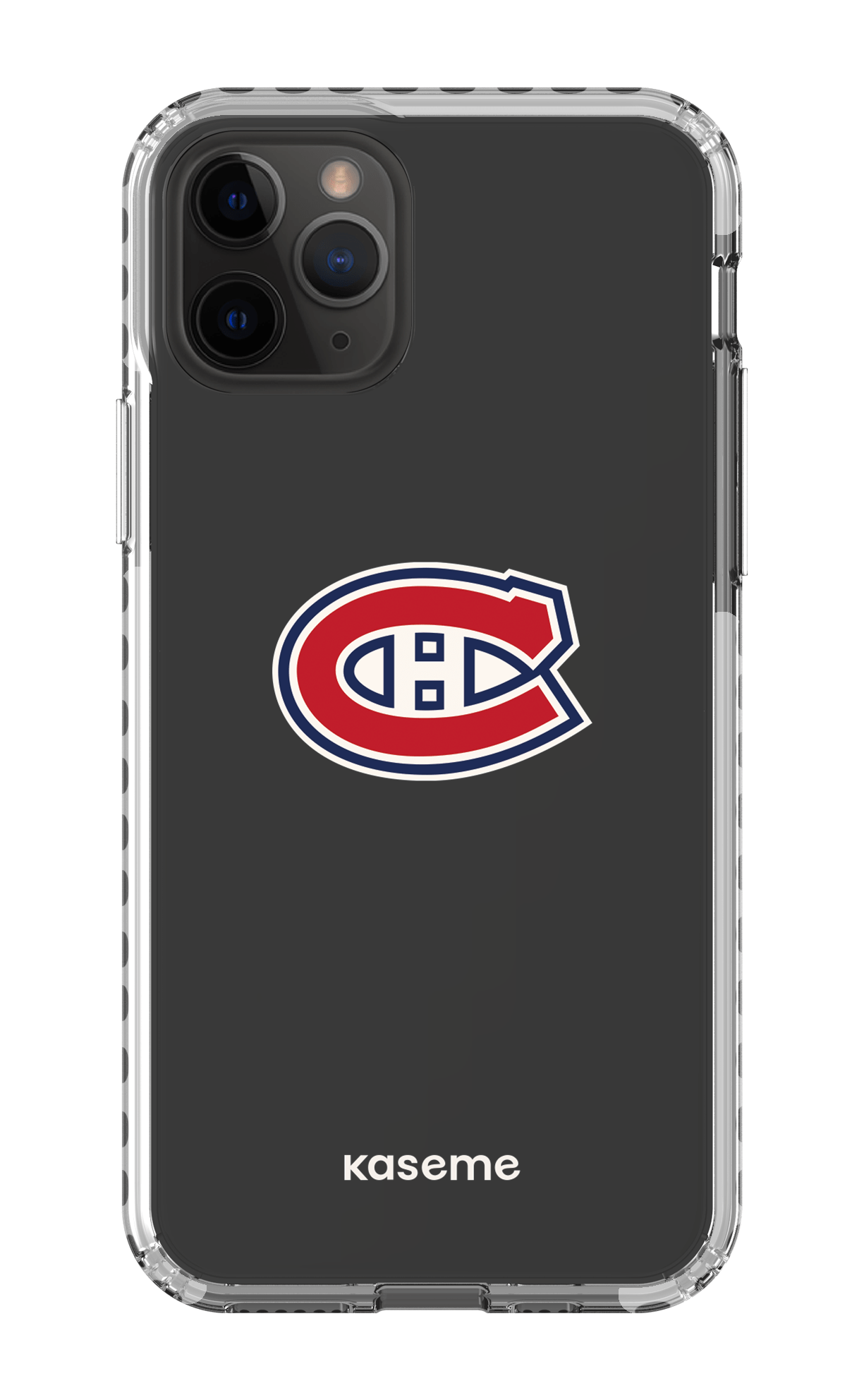 iPhone 11 Pro Clear Case - White Canadiens Logo Clear -