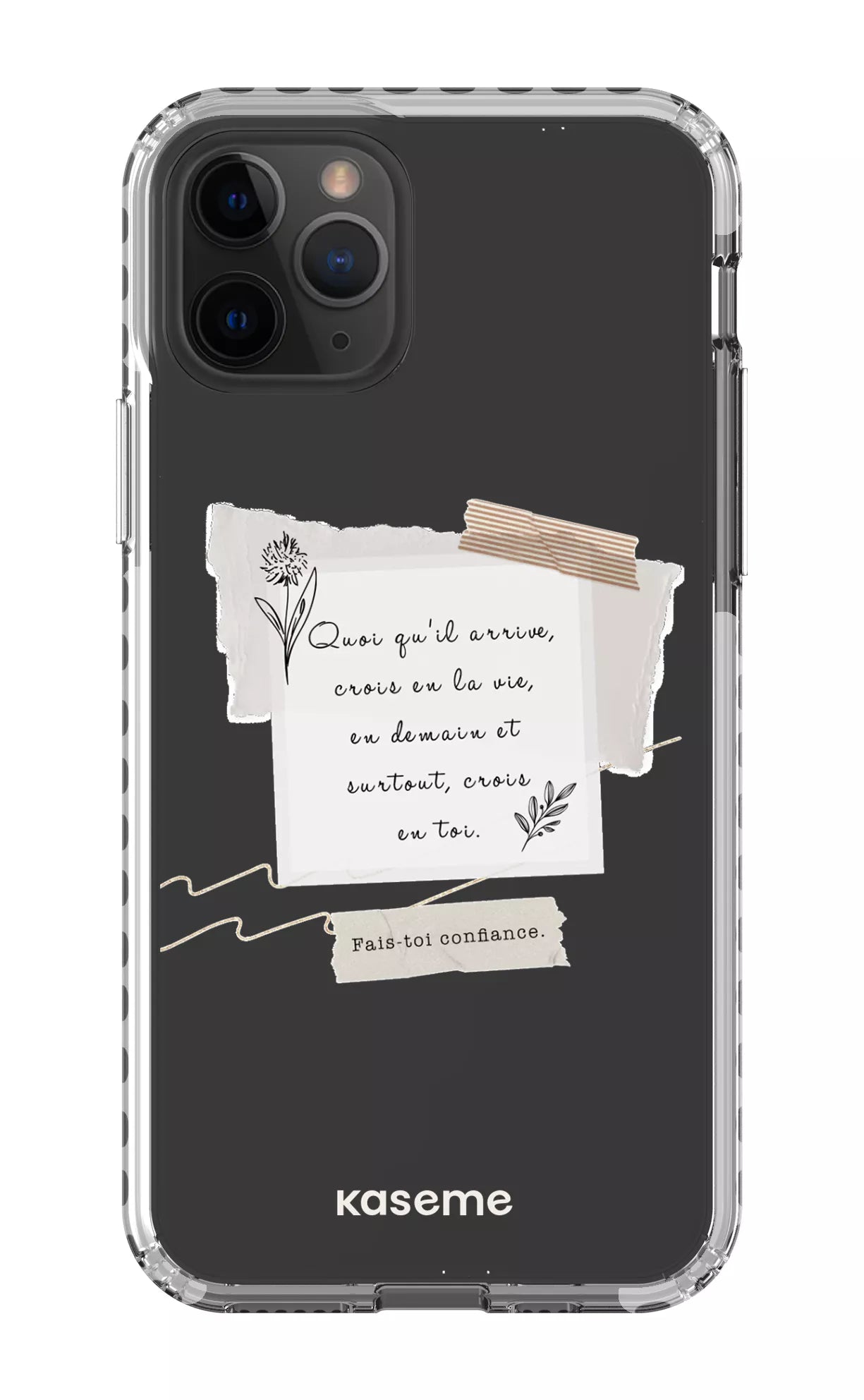 iPhone 11 Pro Clear Case - White Foi Clear Case -