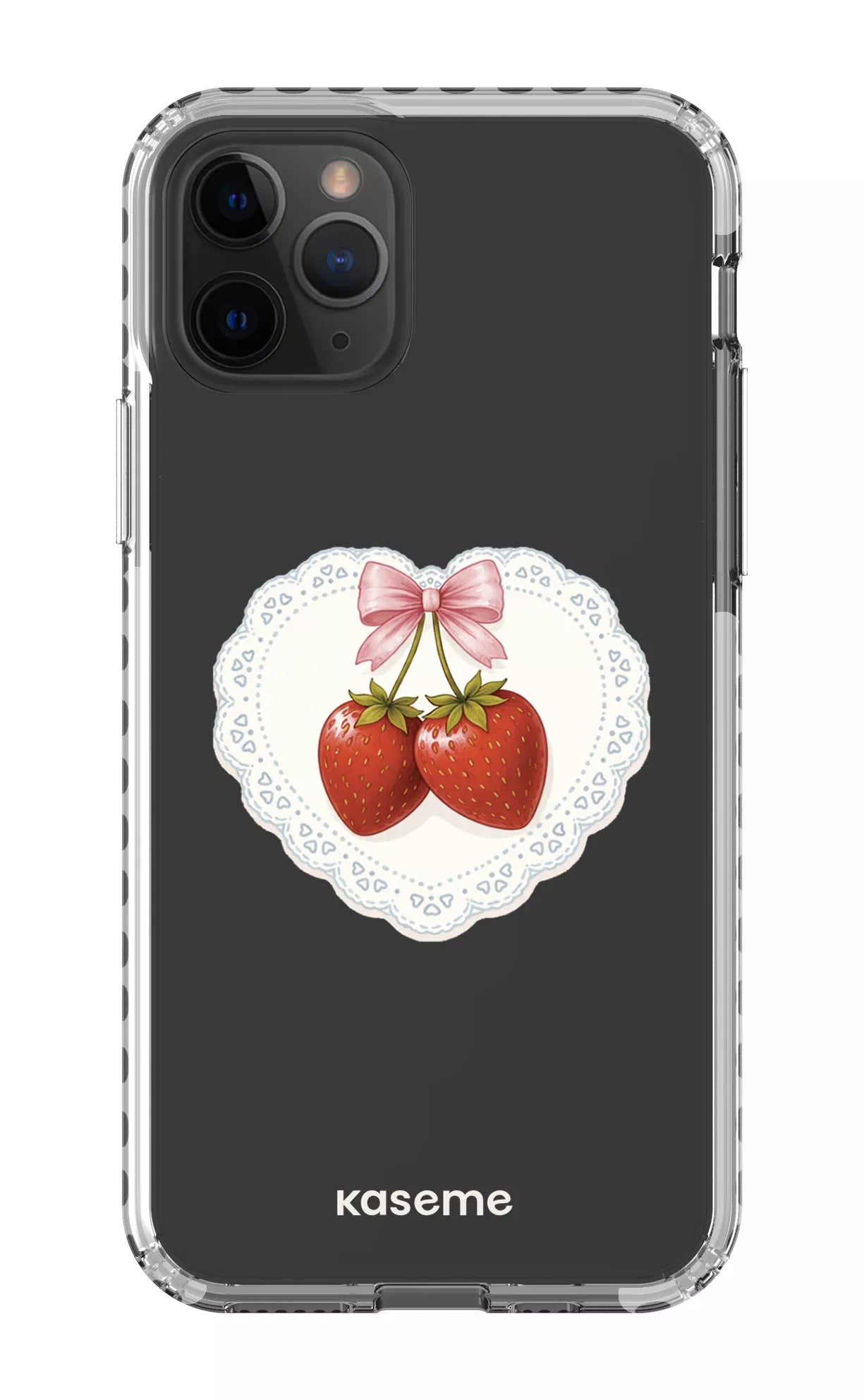 iPhone 11 Pro Clear Case - White Fresa Lace Clear Case -