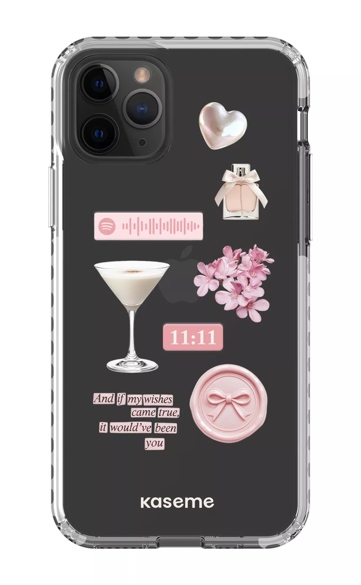 iPhone 11 Pro Clear Case - White Love Letters Clear Case -