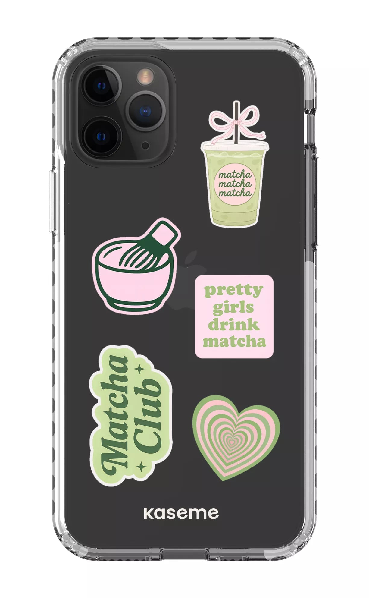 iPhone 11 Pro Clear Case - White Matcha Clear Case -
