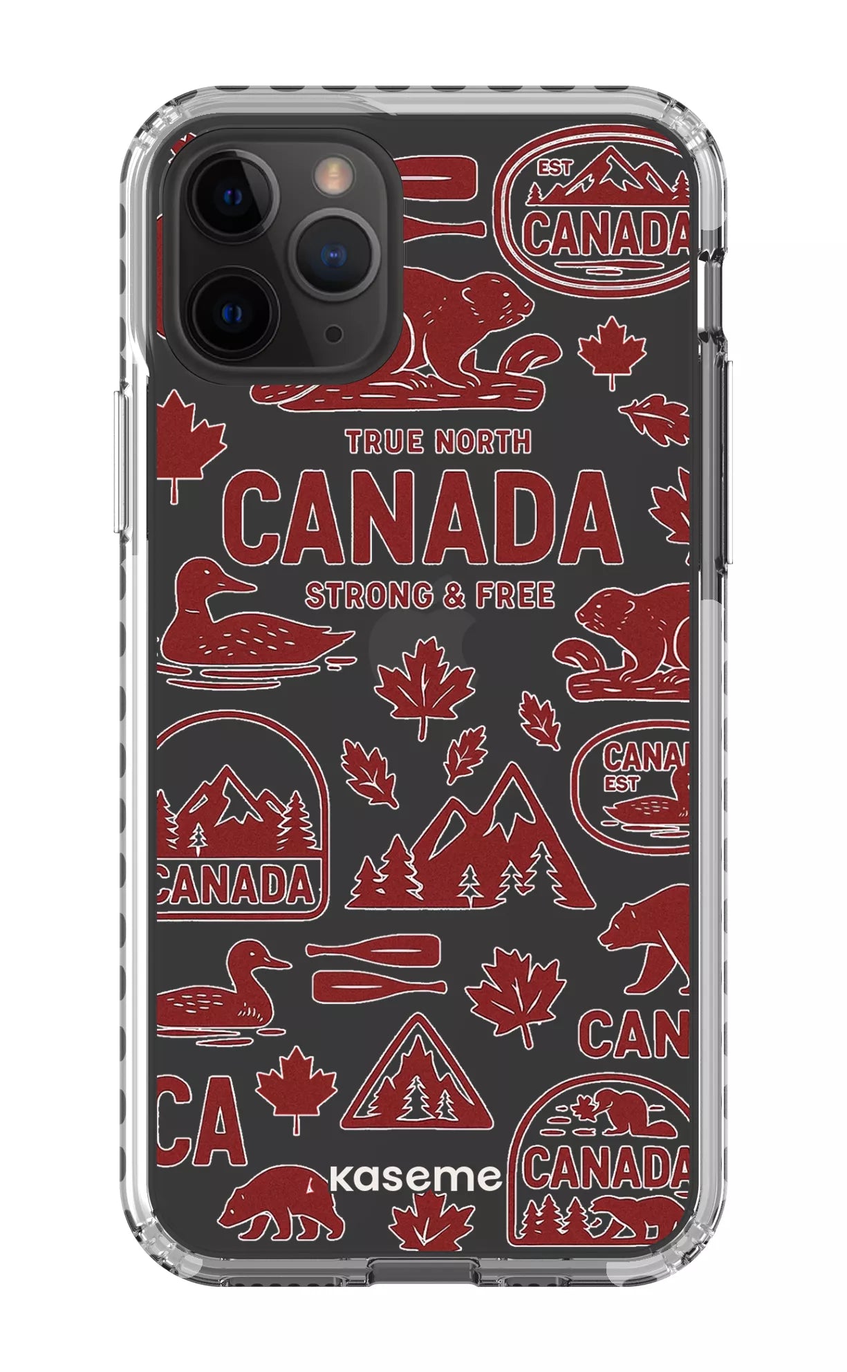 iPhone 11 Pro Clear Case - White Oh Canada Clear Case -