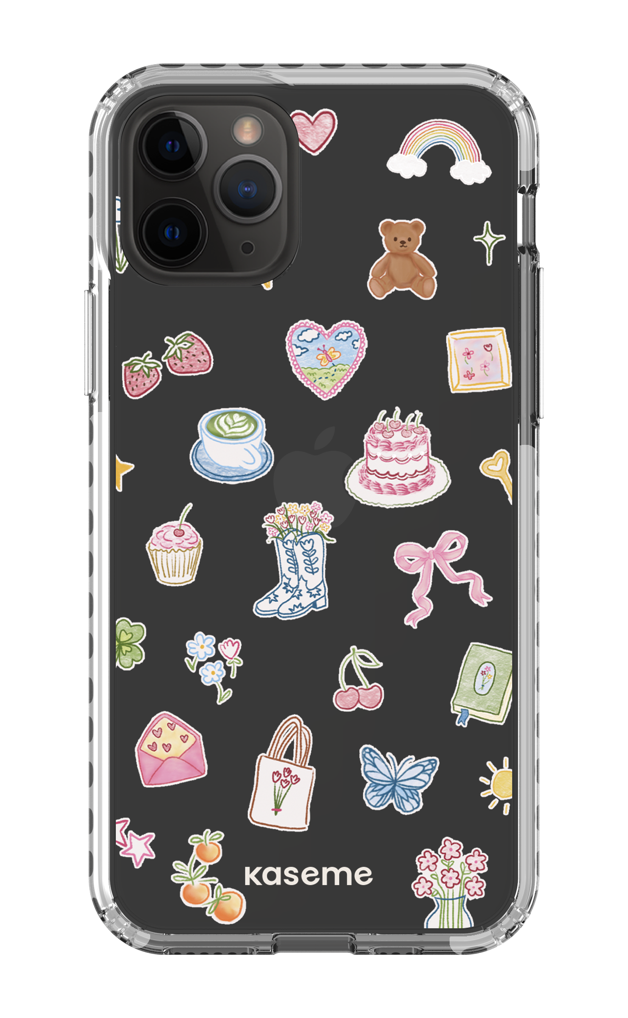iPhone 11 Pro Clear Case - White Poetry Clear Case -