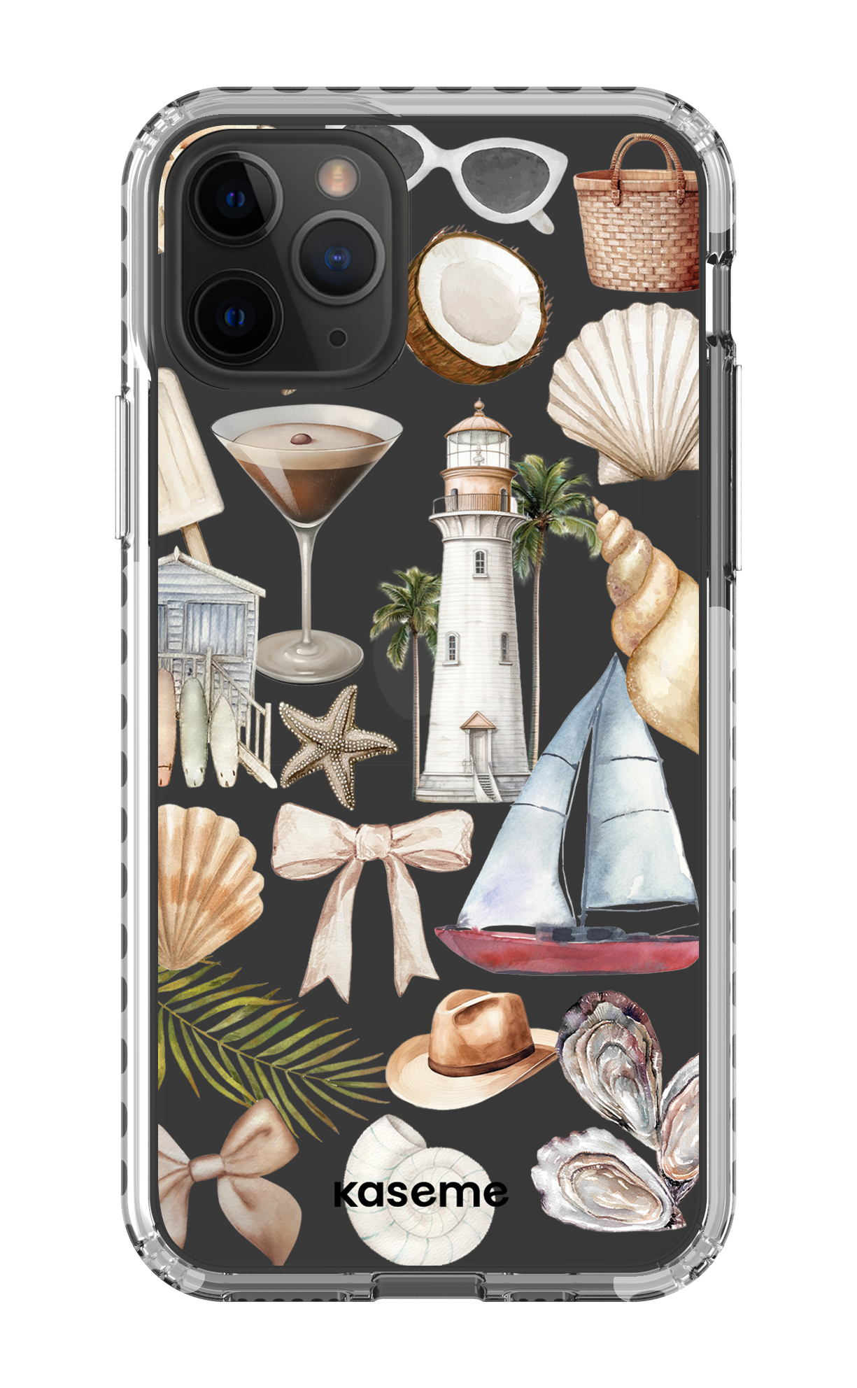 iPhone 11 Pro Clear Case - White Riviera Clear Case -